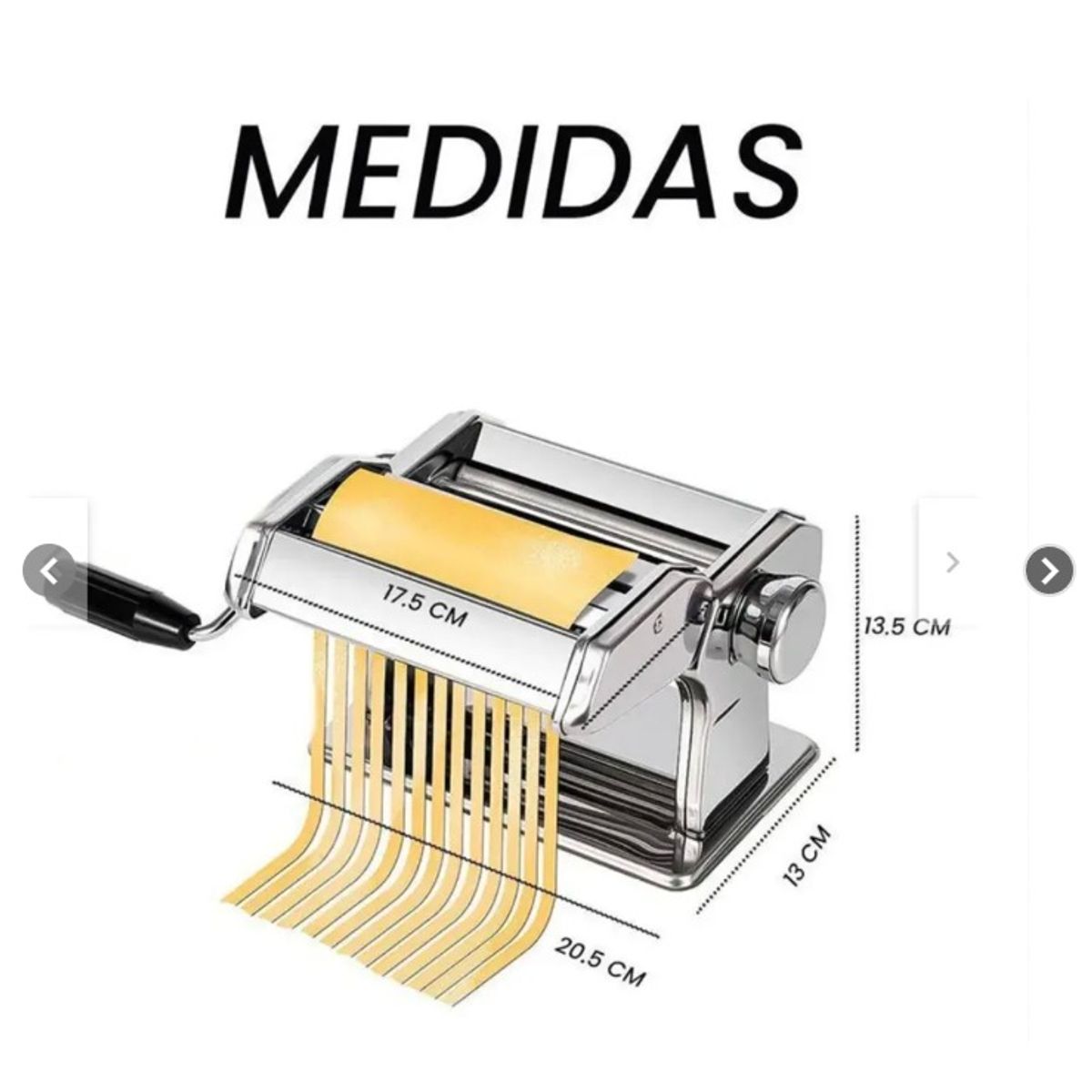 GENERAL - Máquina Inoxidable Para Hacer Pasta 3 En 1 Ambiente Gourmet