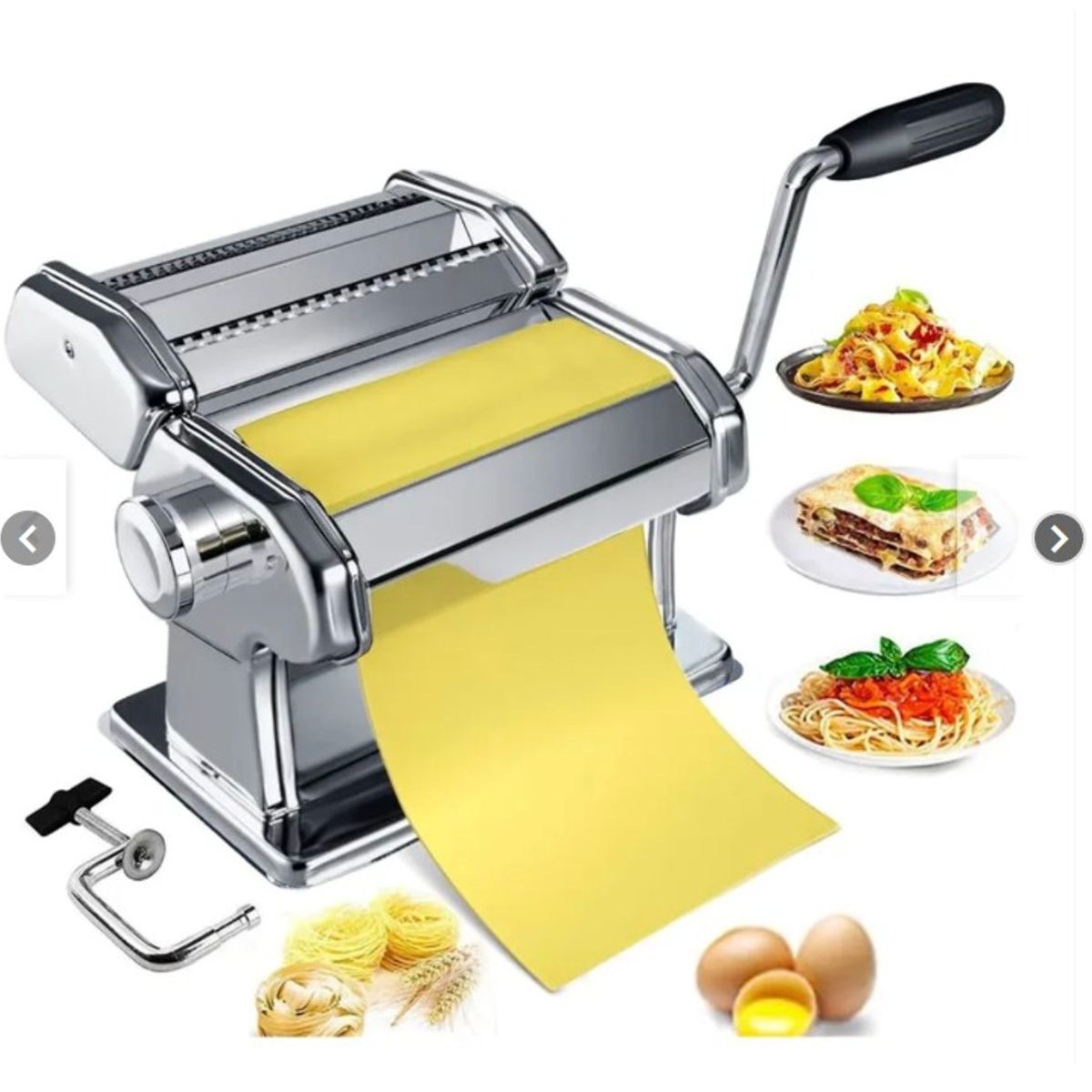 GENERAL - Máquina Inoxidable Para Hacer Pasta 3 En 1 Ambiente Gourmet