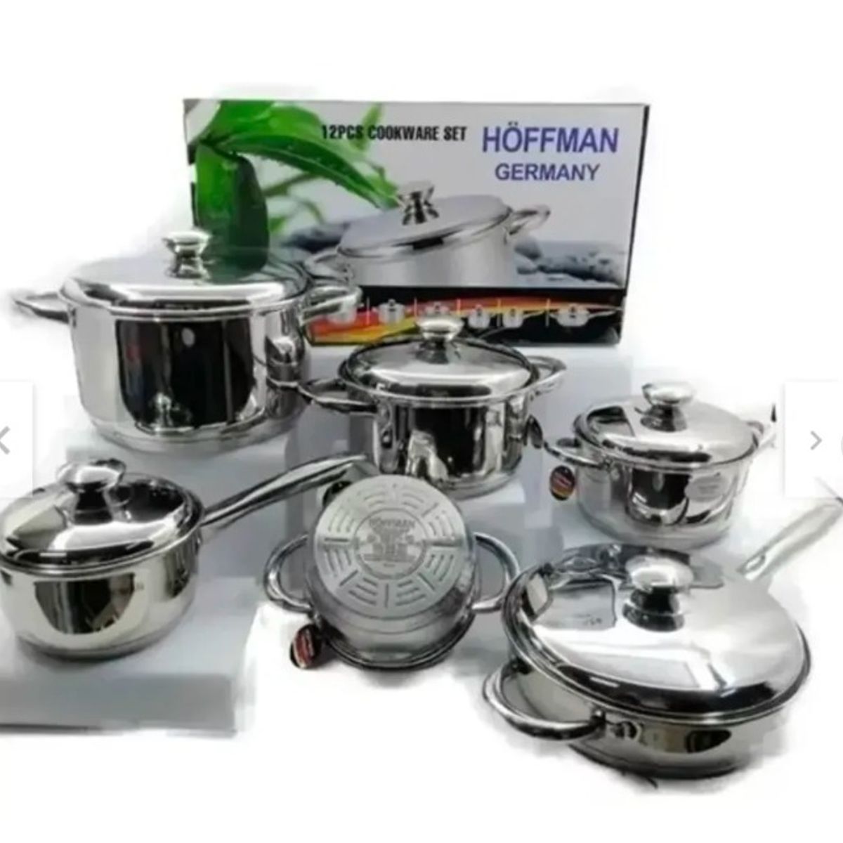 HOFFMANN - Ollas En Acero Quirurgico Inoxidable 12 Pz Hoffman