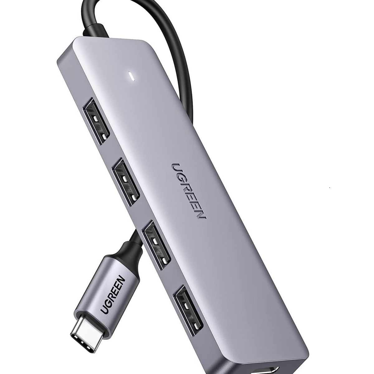 UGREEN - Adaptador Hub 4 En 1 USB-C A 4 Puertos USB 3.0 Datos 5 Gbps con Puerto DC 5V Función OTG
