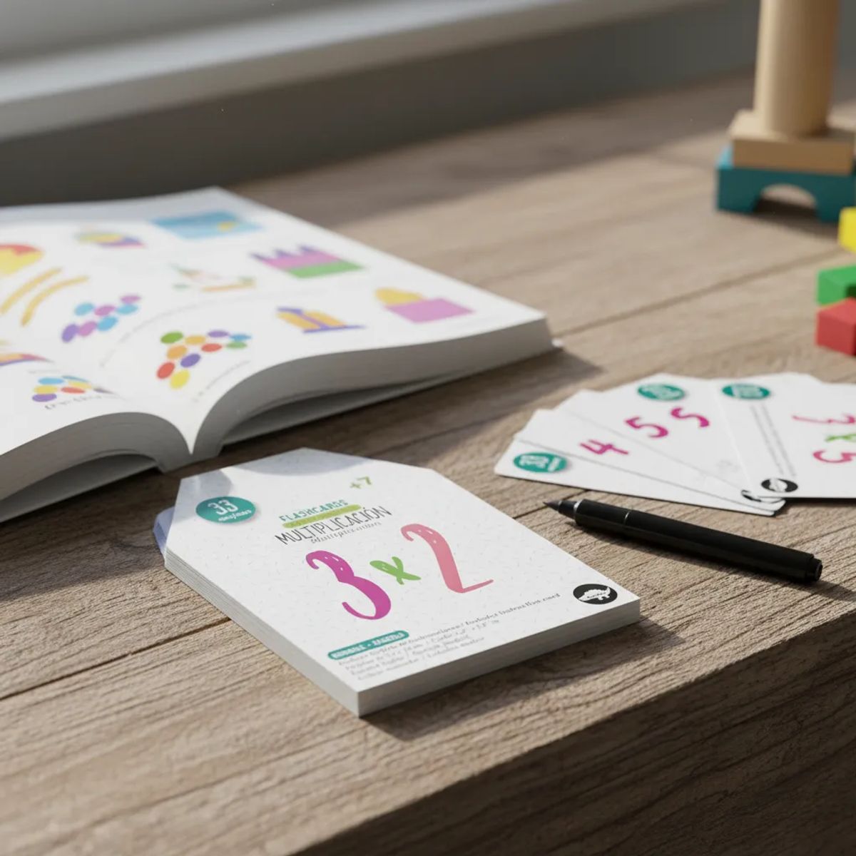 JUGANDO Y EDUCANDO - Flahscards Multiplicación Cartas Didácticas