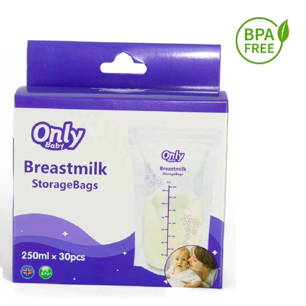 GENERICO - Bolsa recolectora leche materna 250ml x 30 uds