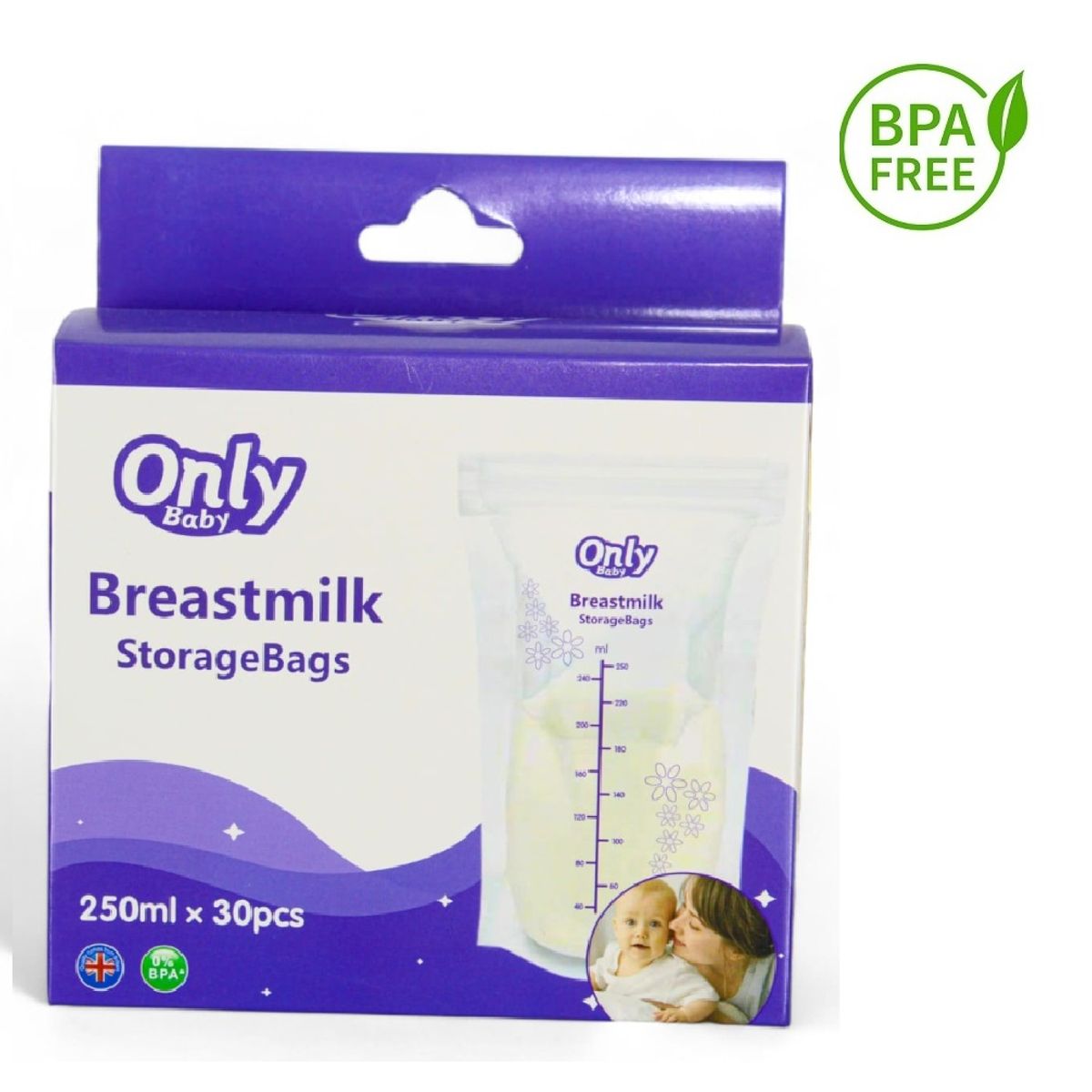 GENERICO - Bolsa recolectora leche materna 250ml x 30 uds