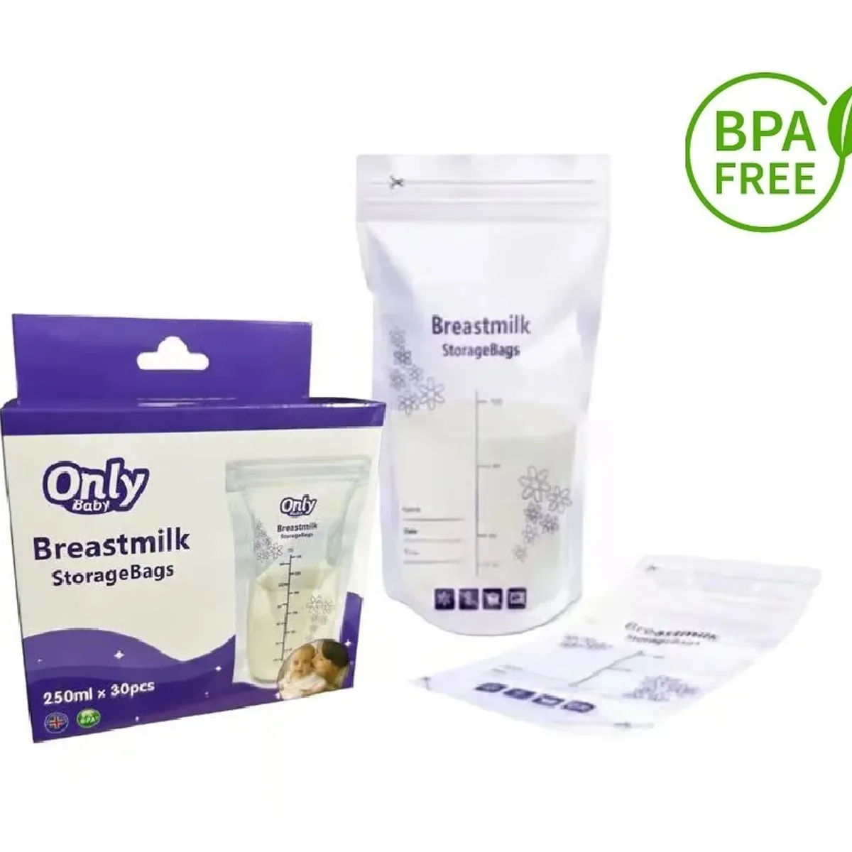 GENERICO - Bolsa recolectora leche materna 250ml x 30 uds