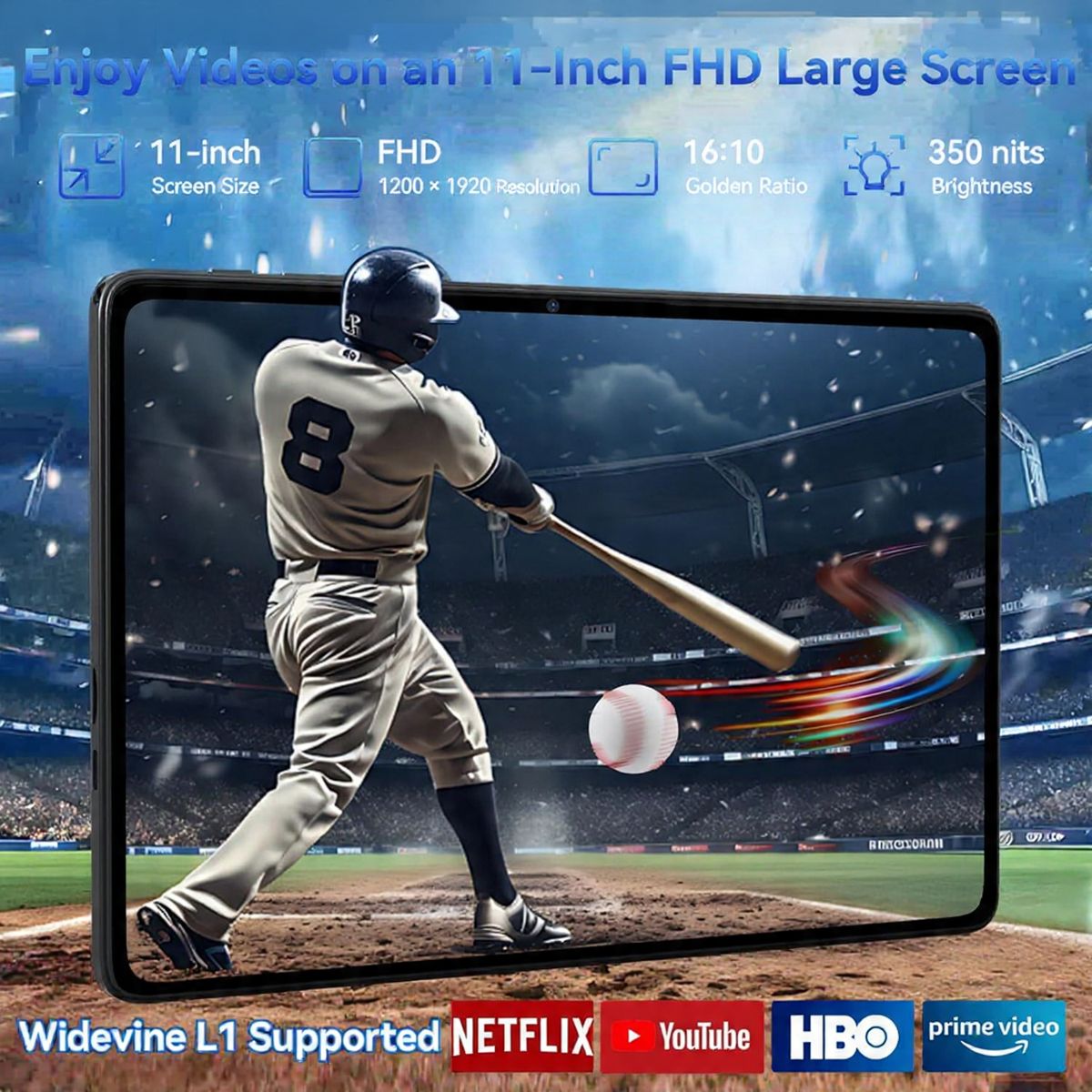 GENERICO - Tablet 2026 Android 16 24GB RAM con Gemini AI y Pantalla 11" FHD