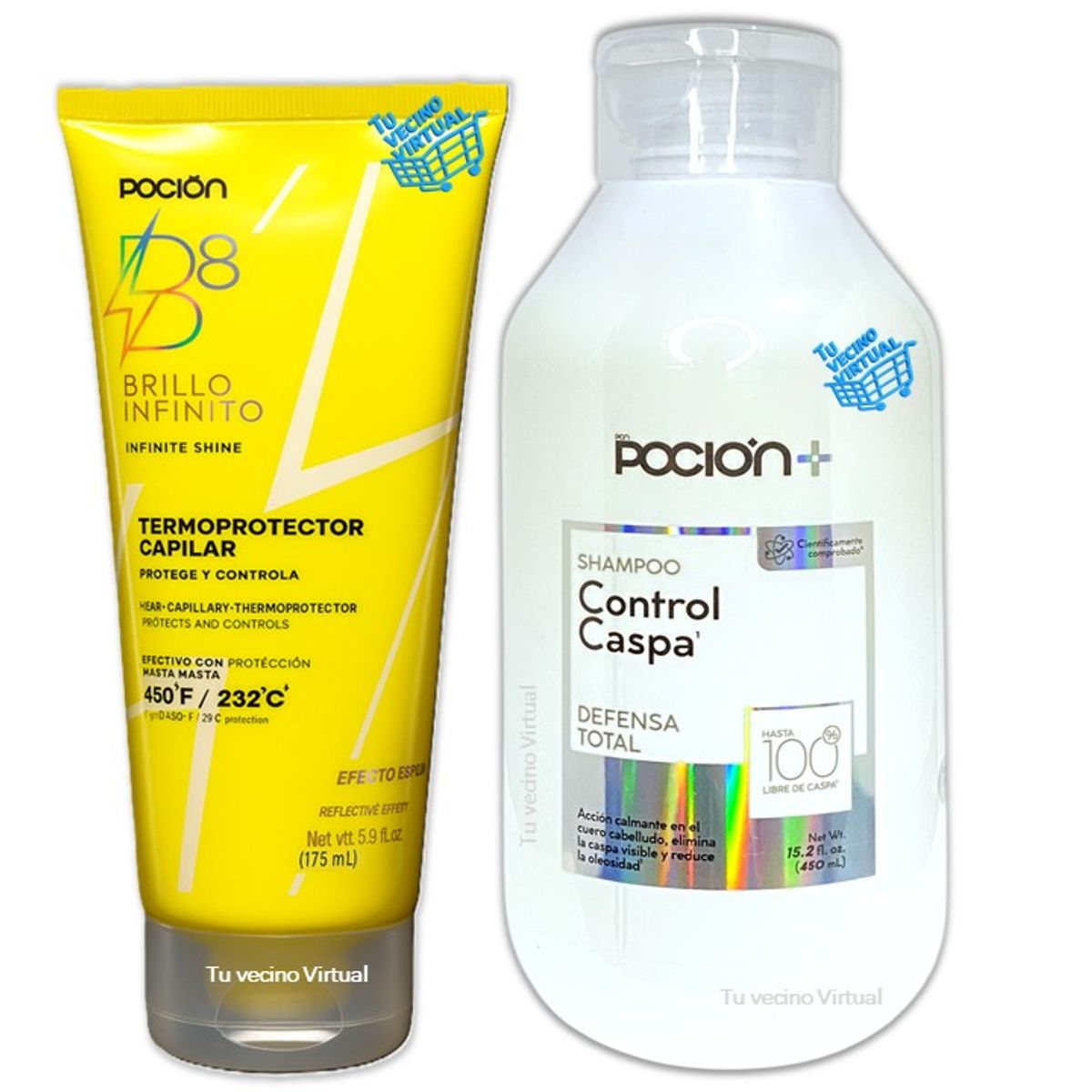 LA POCION - Shampoo Control Caspa La pocion + Termoprotector Brillo Infinito La Pocion