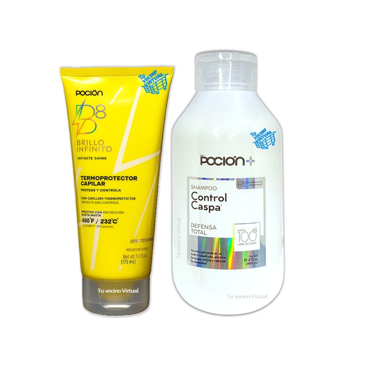 LA POCION - Shampoo Control Caspa La pocion + Termoprotector Brillo Infinito La Pocion