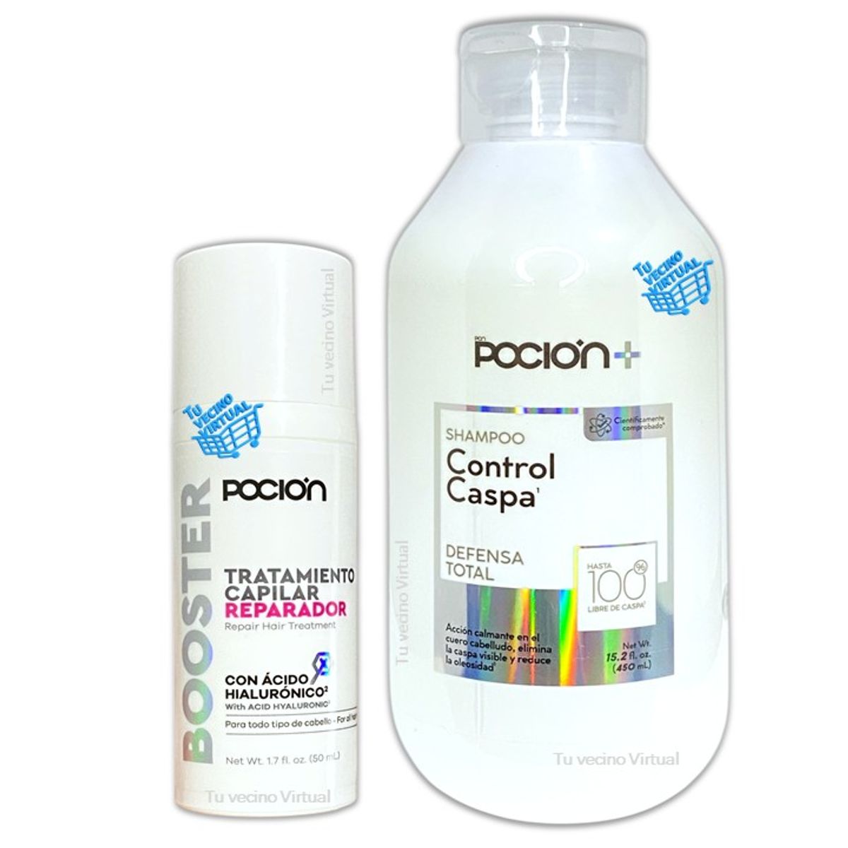 LA POCION - Shampoo Control Caspa La pocion + BOOSTER  Tratamiento Capilar Reparador La Pocion