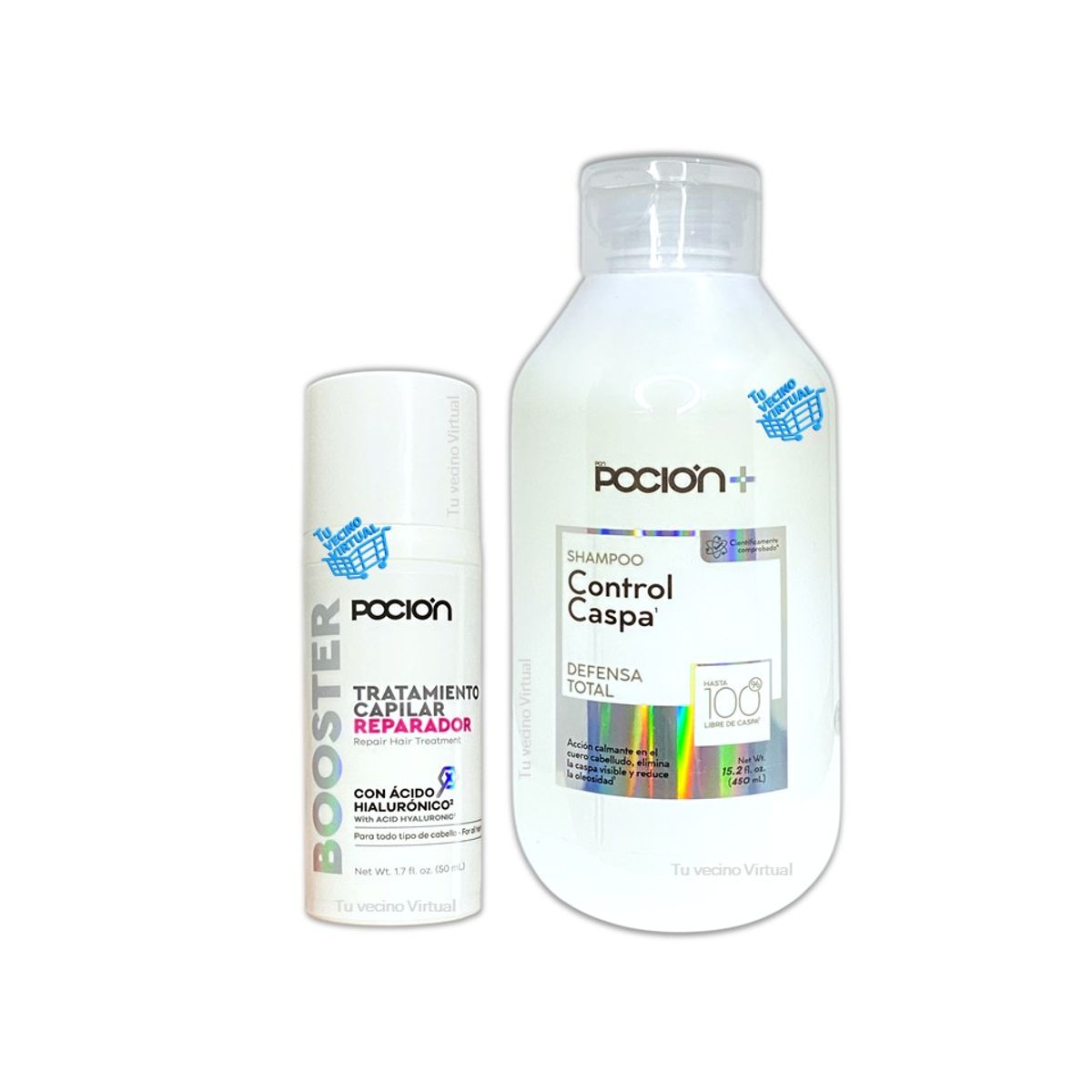 LA POCION - Shampoo Control Caspa La pocion + BOOSTER  Tratamiento Capilar Reparador La Pocion