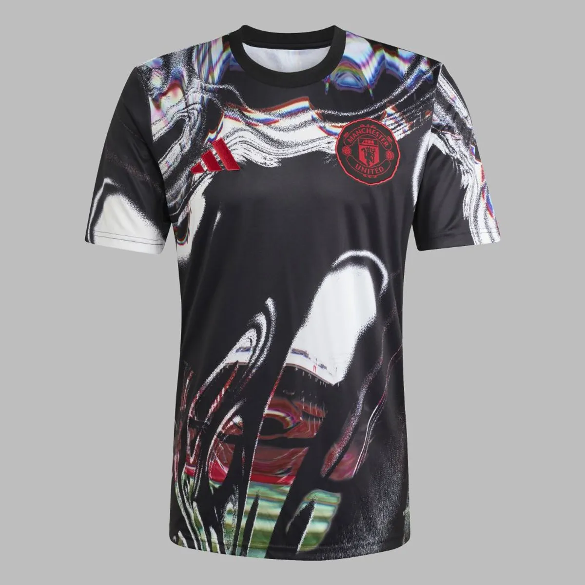 ADIDAS - Camiseta adidas Hombre calentamiento Manchester  U 25/26- Negro