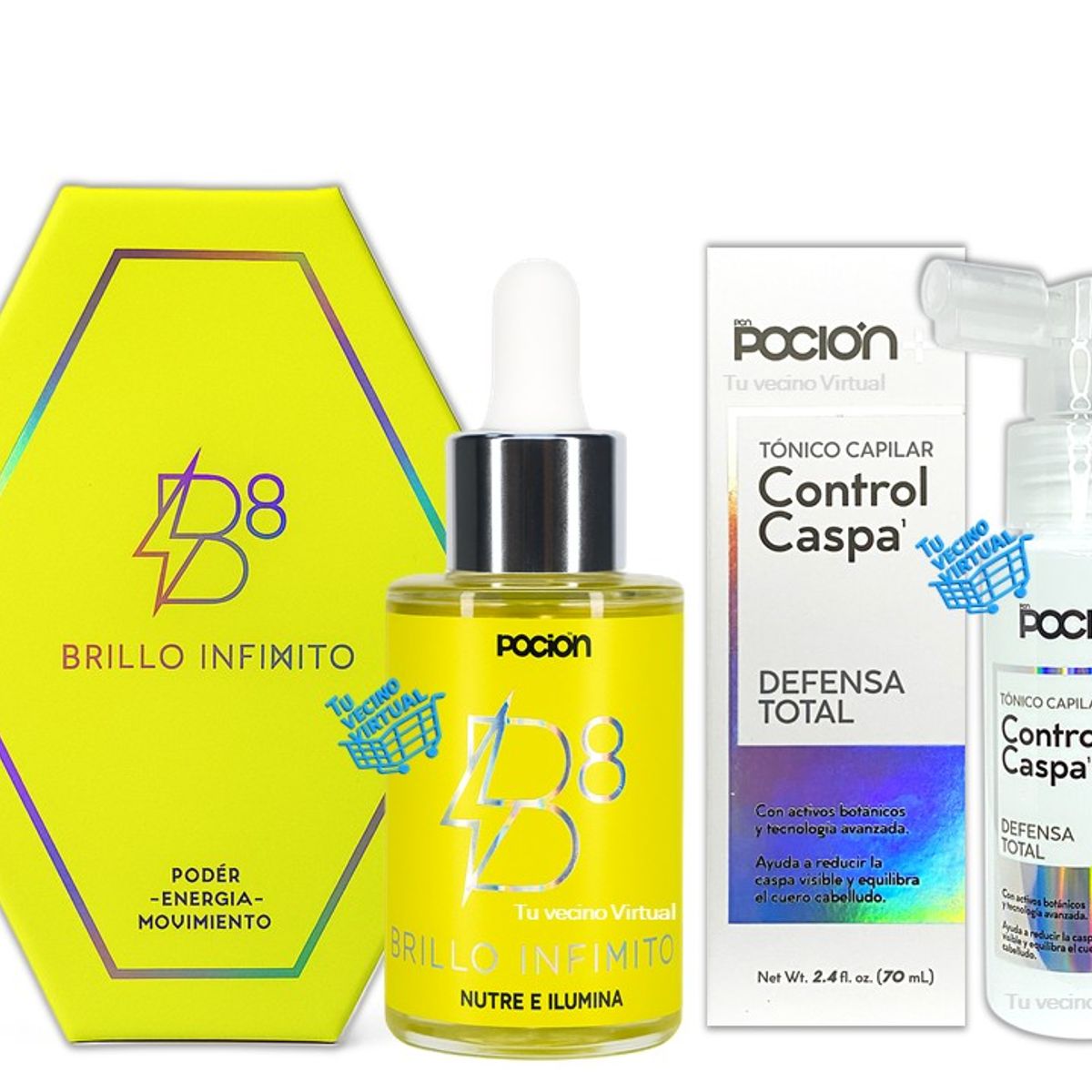 LA POCION - Tonico Capilar Control Caspa La Pocion + Serum Oleo Brillo Tratamiento La Pocion