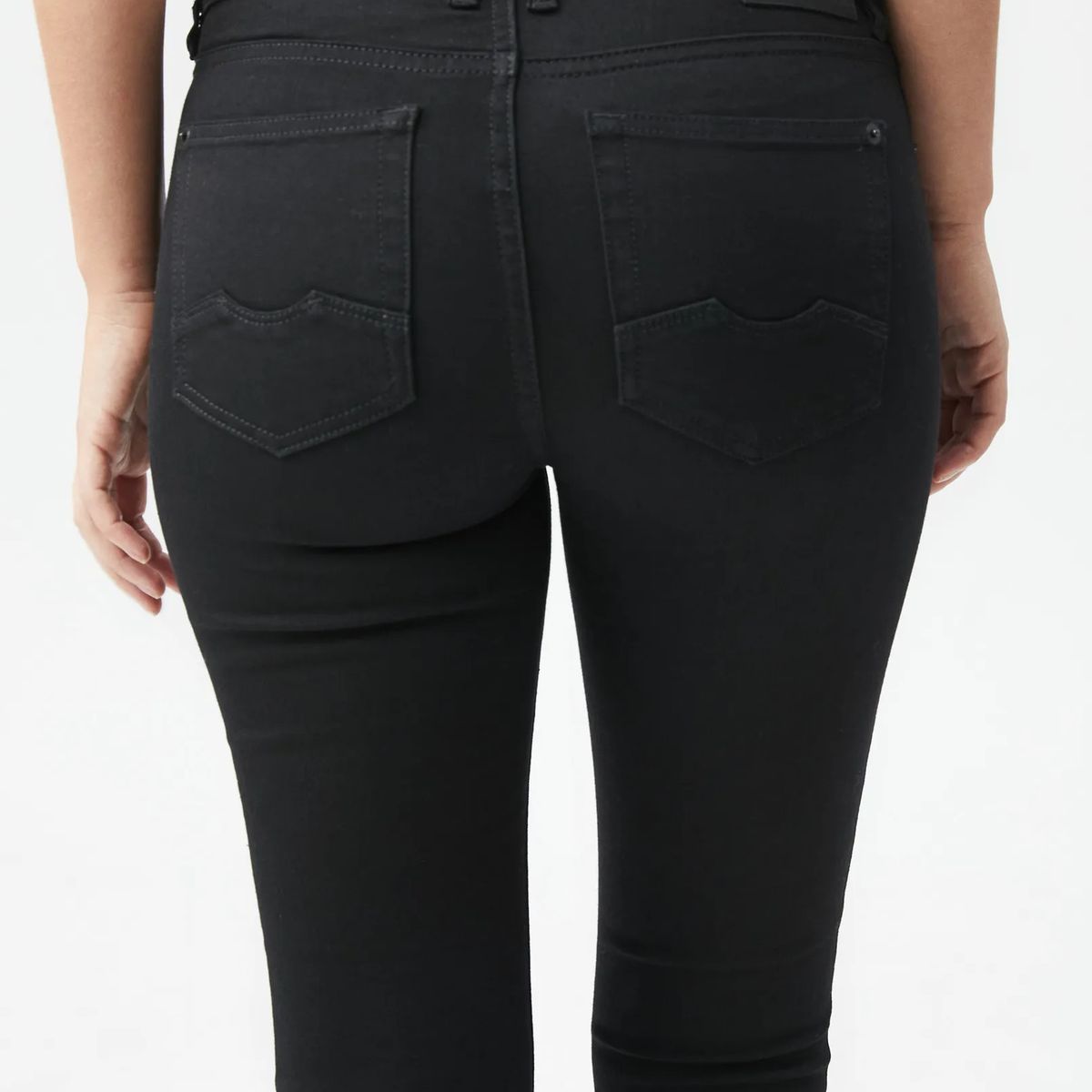 CHEVIGNON - Chevignon Jean Negro para Mujer Bota Skinny Tiro Alto