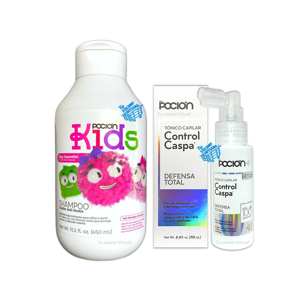 LA POCION - Tónico Capilar Control Caspa La Pocion +  Shampoo Kids