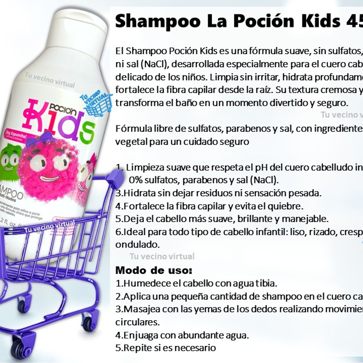LA POCION - Tónico Capilar Control Caspa La Pocion +  Shampoo Kids