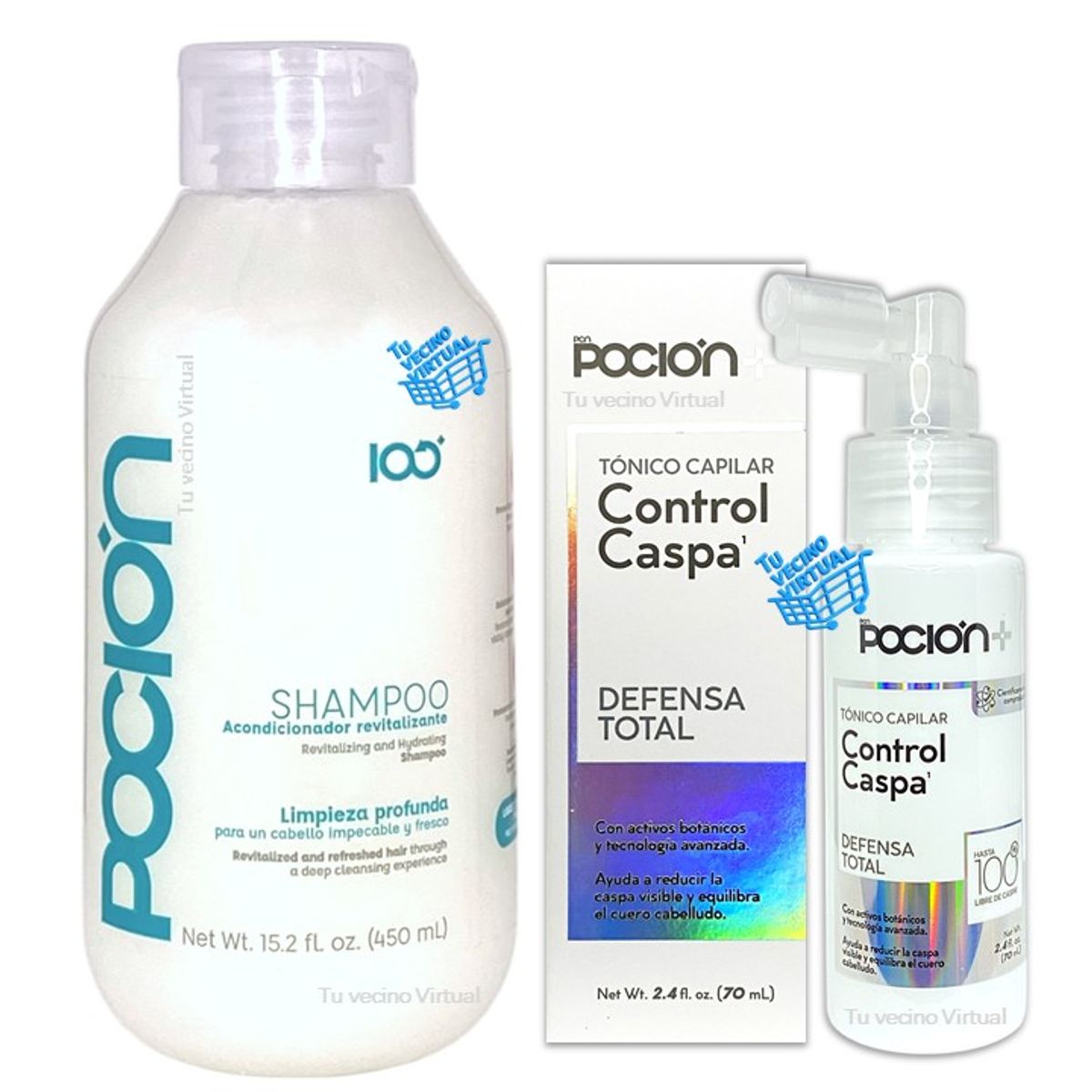 LA POCION - -Tonico Capilar Control Caspa La Pocion + Shampoo Capilar La Pocion