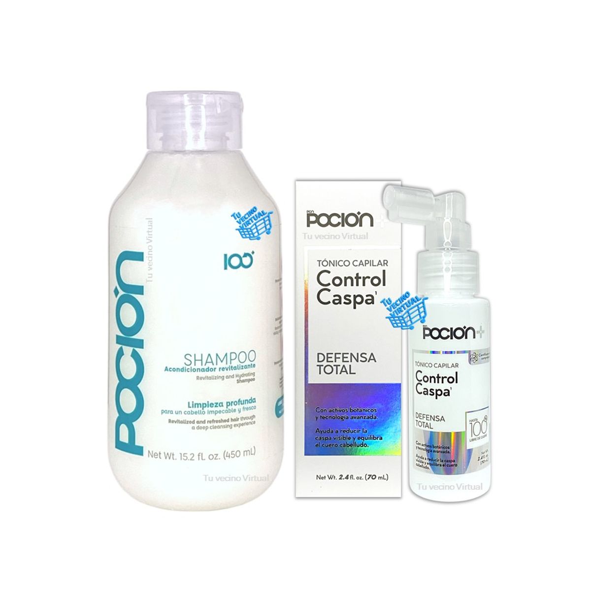 LA POCION - -Tonico Capilar Control Caspa La Pocion + Shampoo Capilar La Pocion