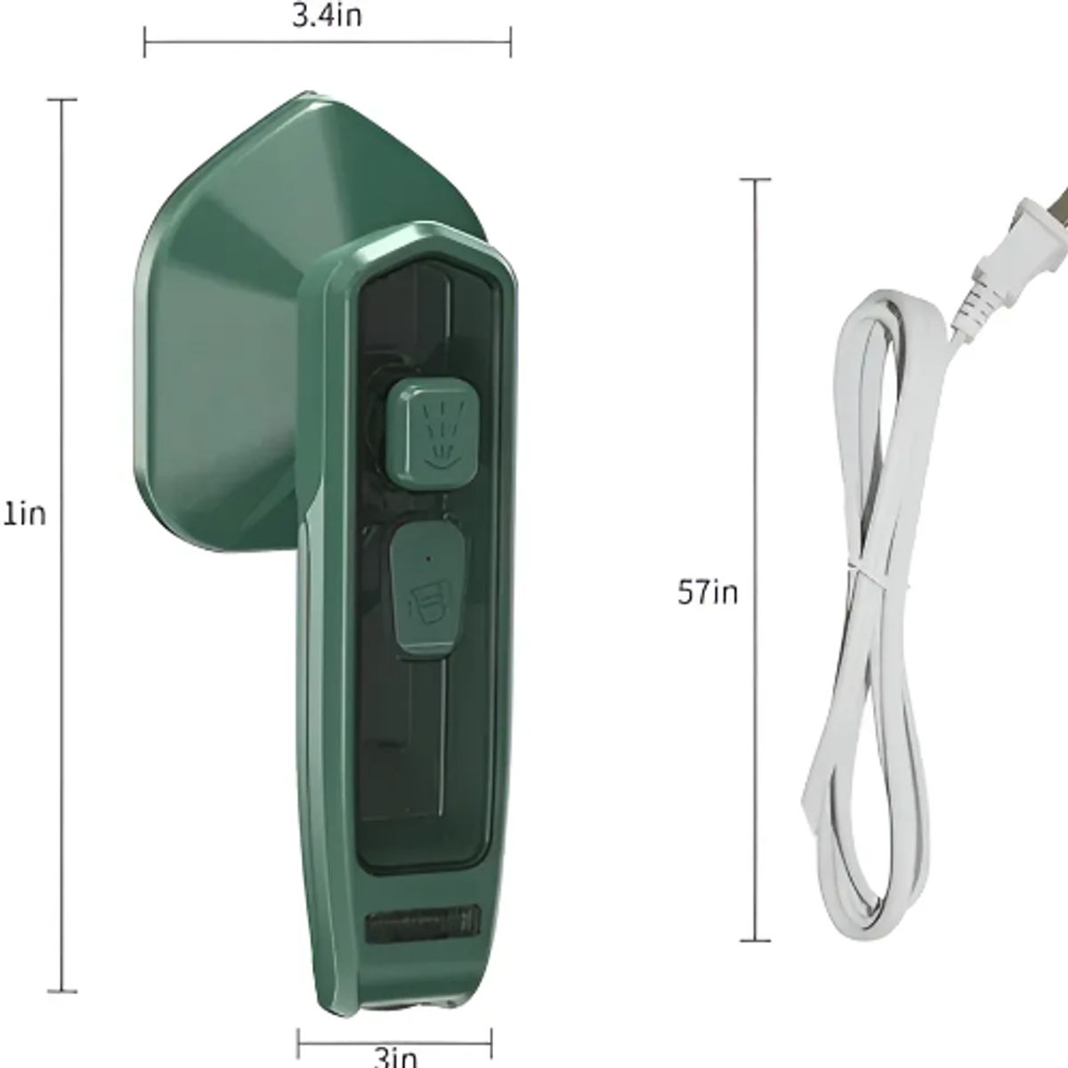 GENERICO - Plancha Para Ropa Mini Viajera Portátil Con Agua Y En Seco Color Verde