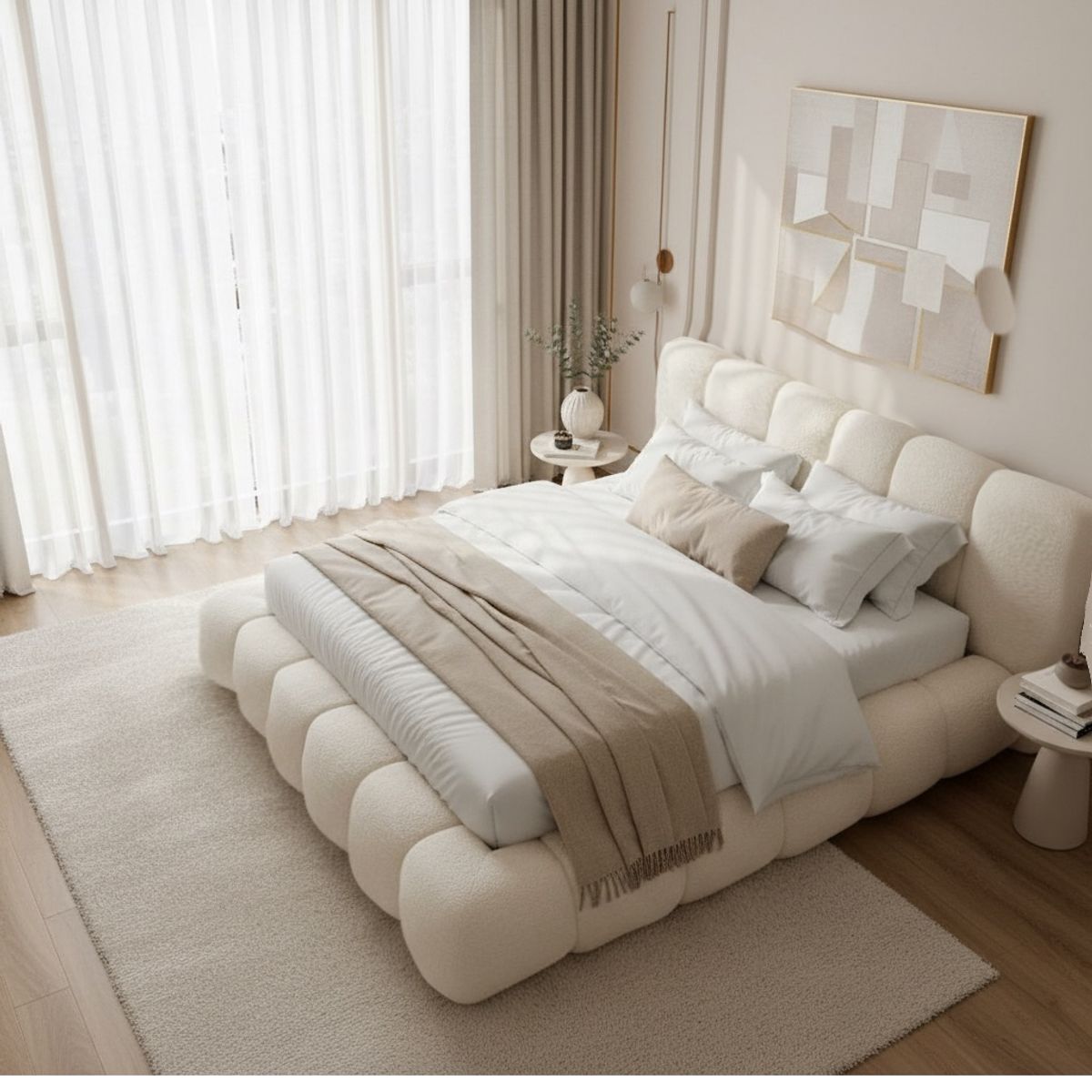 GENERICO - Base de Cama Queen Estilo Nube Chic Soft