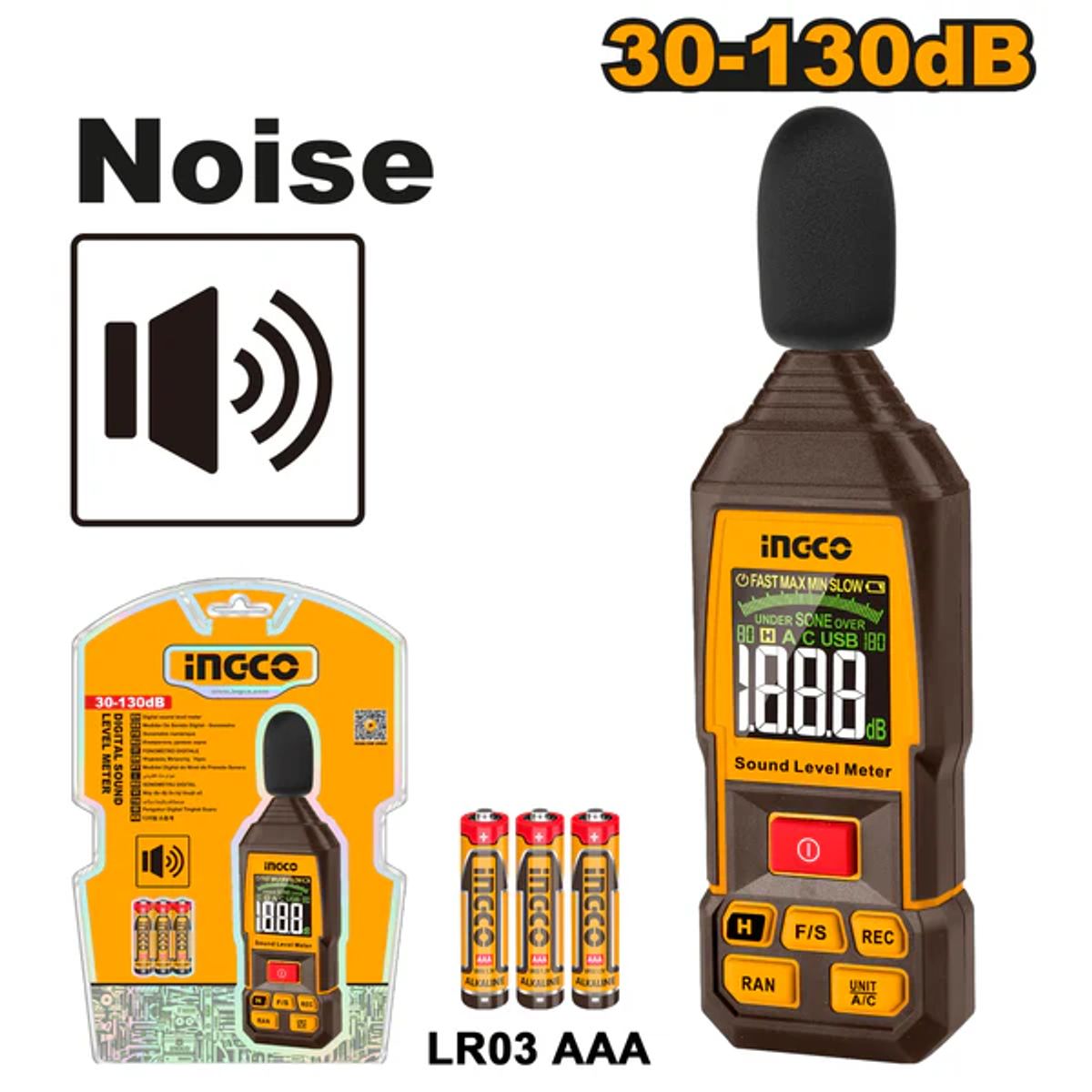 INGCO - Anemometro Digital Ingco  HETAN031 - Medidor Velocidad Aire Profesional