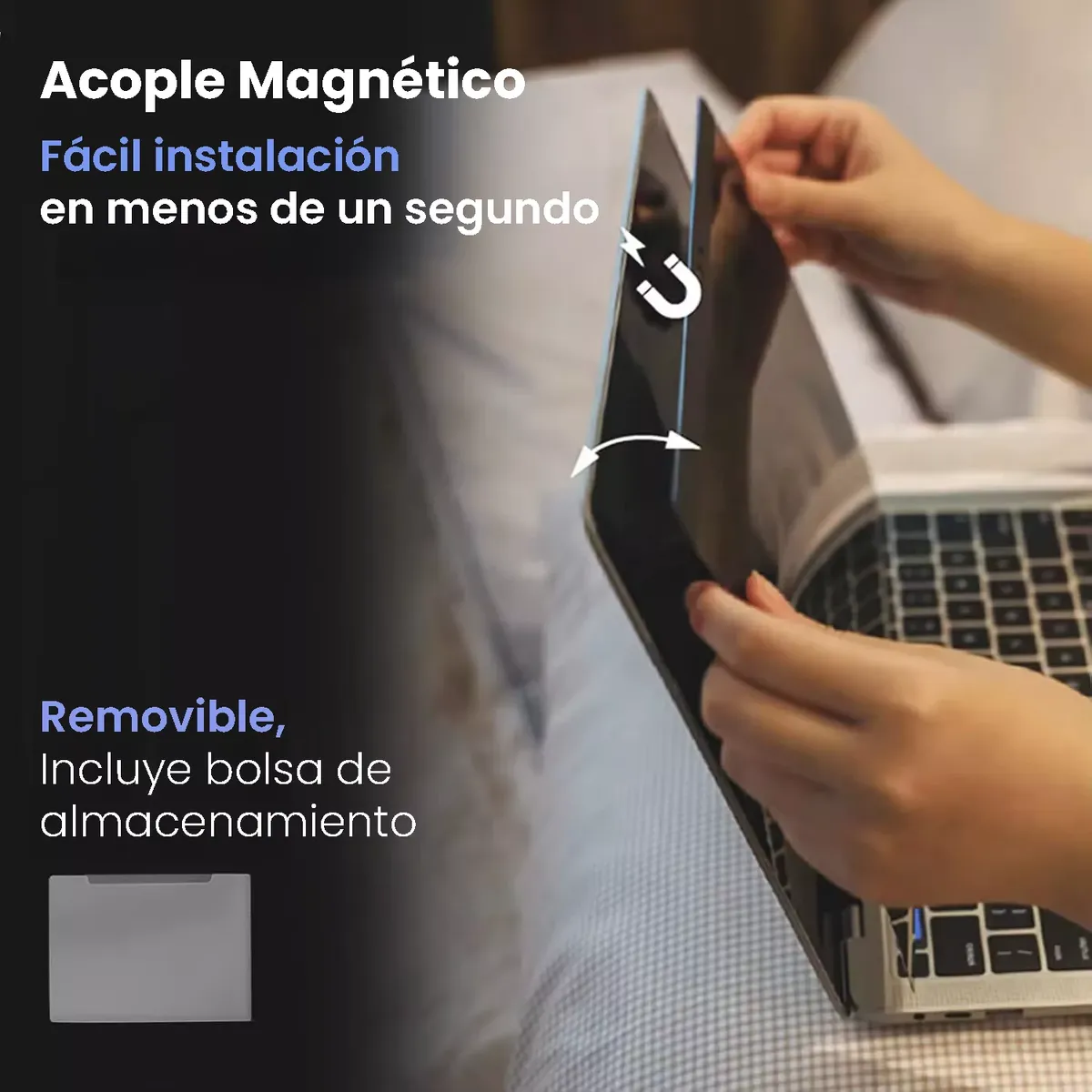 PHONETIFY - Protector de Pantalla Antiespía Magnético para Macbook Air 13 Pulgadas M2 M3 o M4