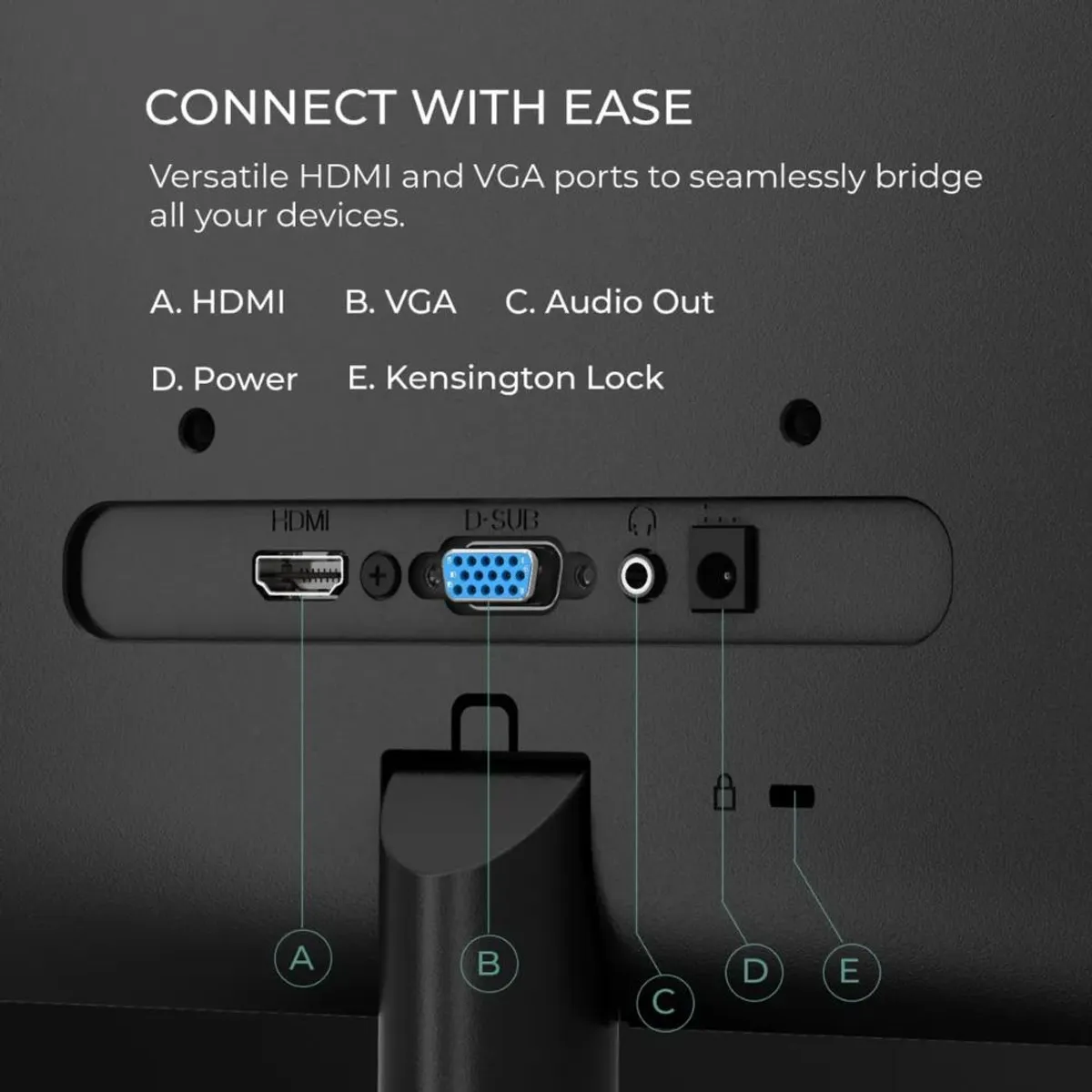 AOC - Monitor AOC 22B35HM23 Led  Profesional plano 21.5" VA Full HD 1920 X 1080 120Hz 1 ms