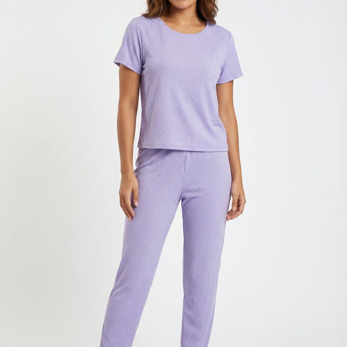 LILI PINK - Conjunto pijama elaborada en poliester de cuello redondo