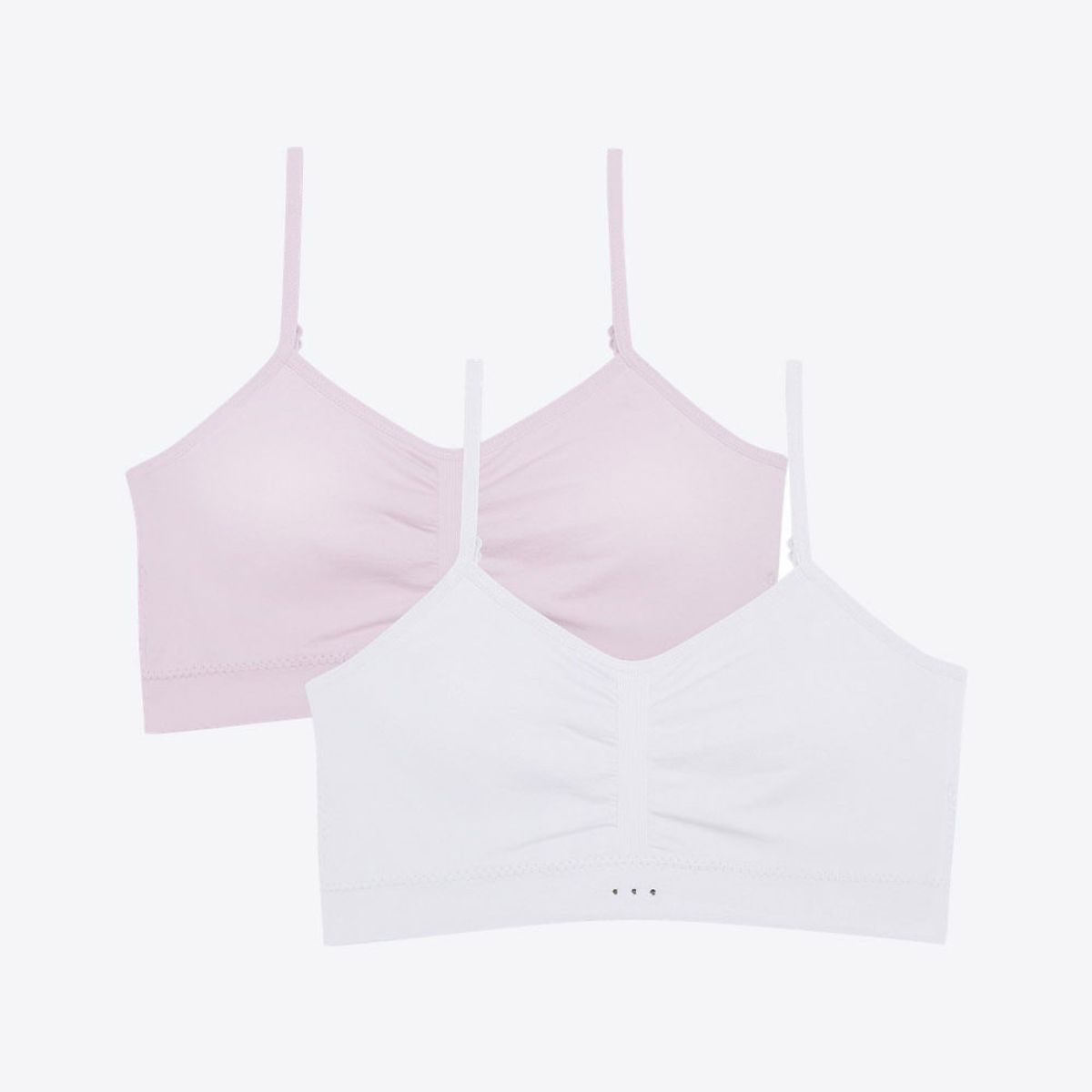 LILI PINK - Top para niña sin costuras paquete x2