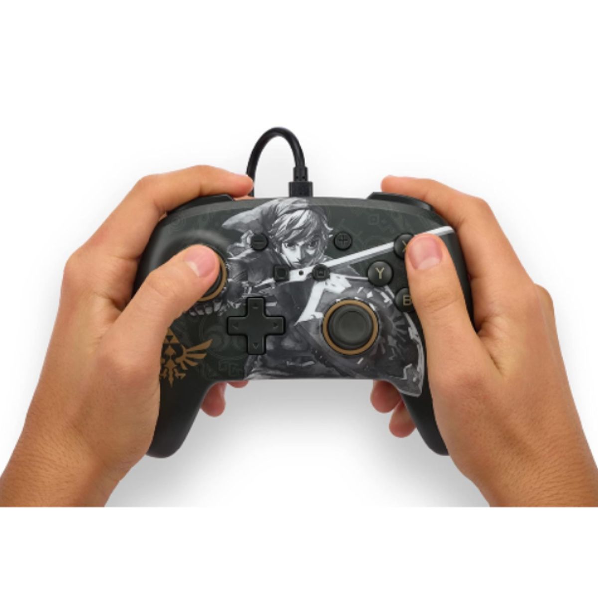 POWERA - Control Inálambrico PowerA Compatible Con Nintendo Switch The Legend Of The Zelda Negro y Dorado