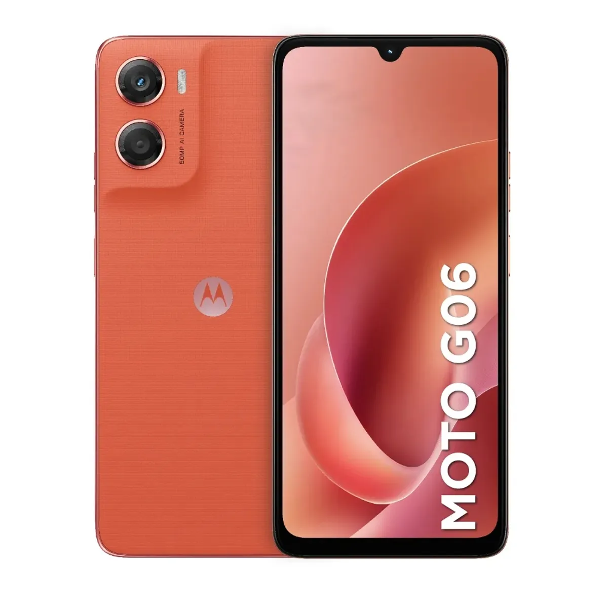 MOTOROLA - Celular Motorola Moto G06 Dual SIM 69” 120Hz 128GB4GB+8GB RAM Boost 50MP AI IP64 5200mAh - Naranja