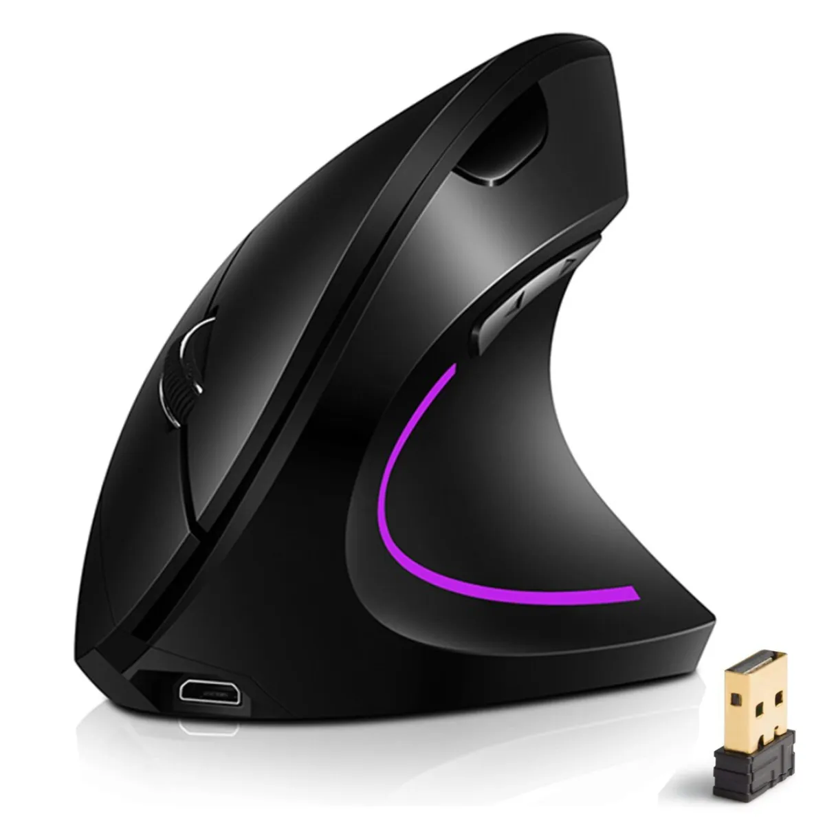 COLME TECHNOLOGY HOME - Mouse Ergonomico Vertical Inalambrico 24g Recargable Usb