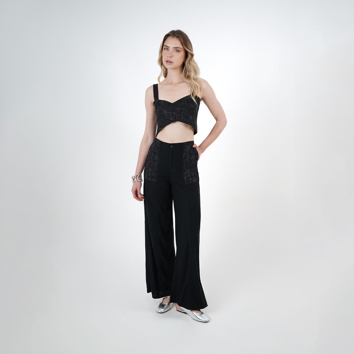 FDS - Pantalon Tiro Alto Bota Flare