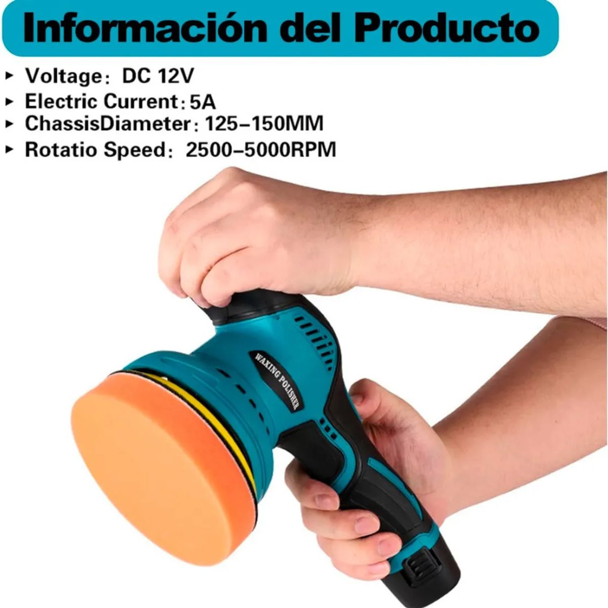 TECNOHOGAR JS - Polichadora Brilladora Inalambrica Multifuncional Pomos 56v