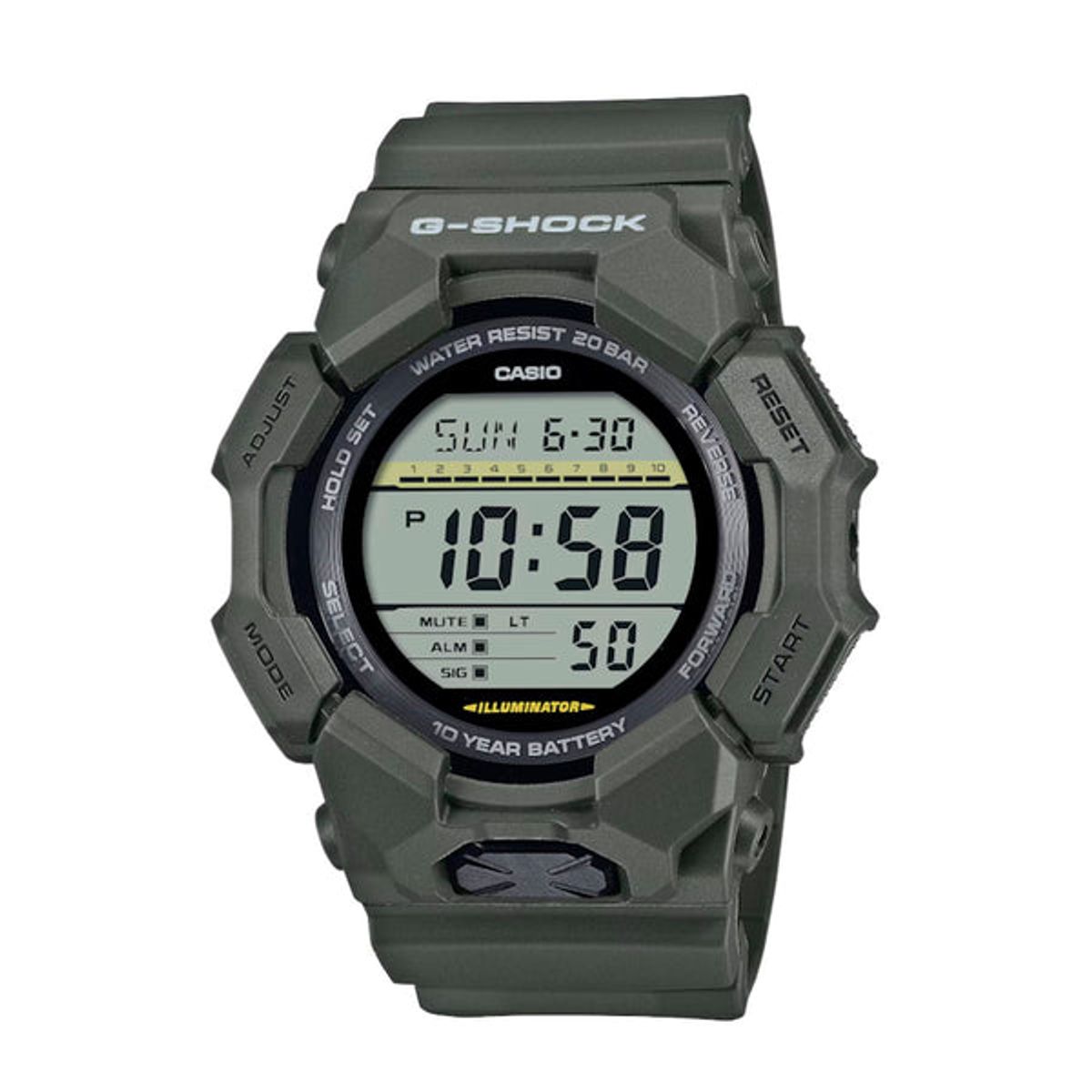 G-SHOCK - RELOJ DIGITAL PARA HOMBRE CASIO G-SHOCK GD-010-3DR - VERDE