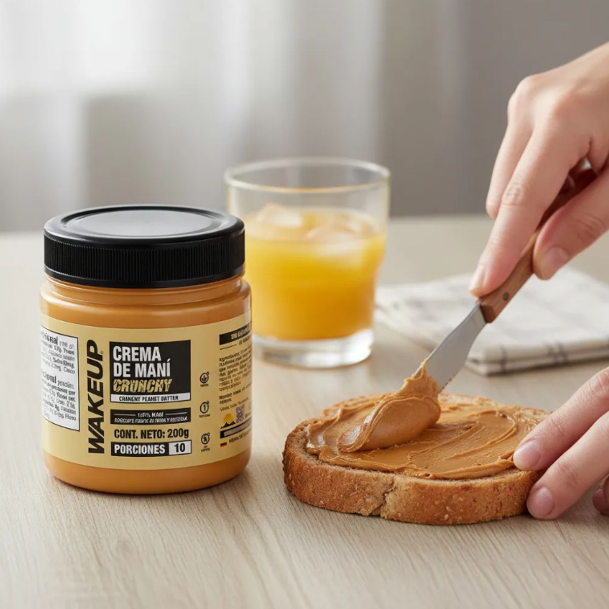 WAKEUP - Crema De Maní Crunchy Wake Up 200g X2Und