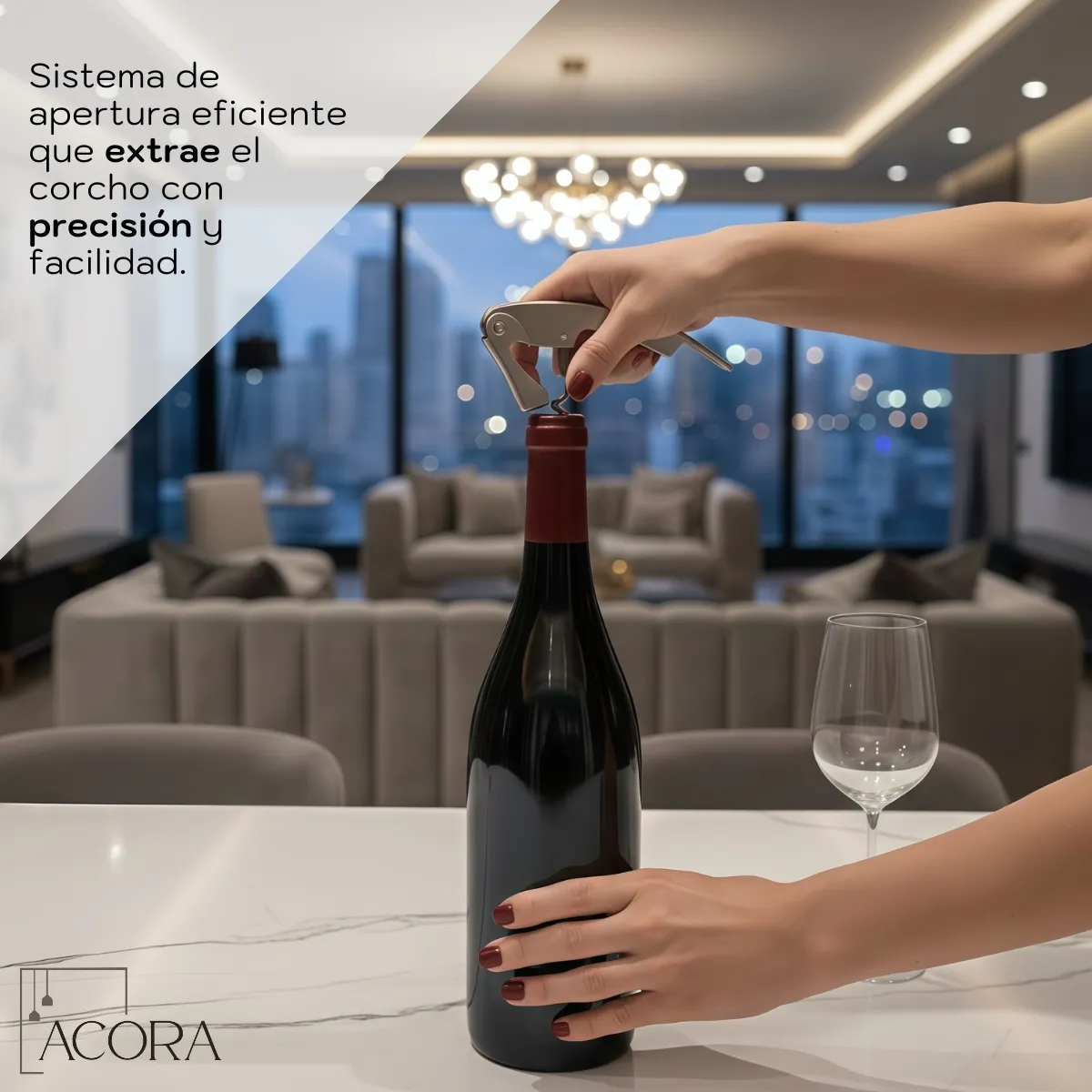TECH - Kit Estuche Para Vino Sacacorchos Botellas Abridor Tool Set