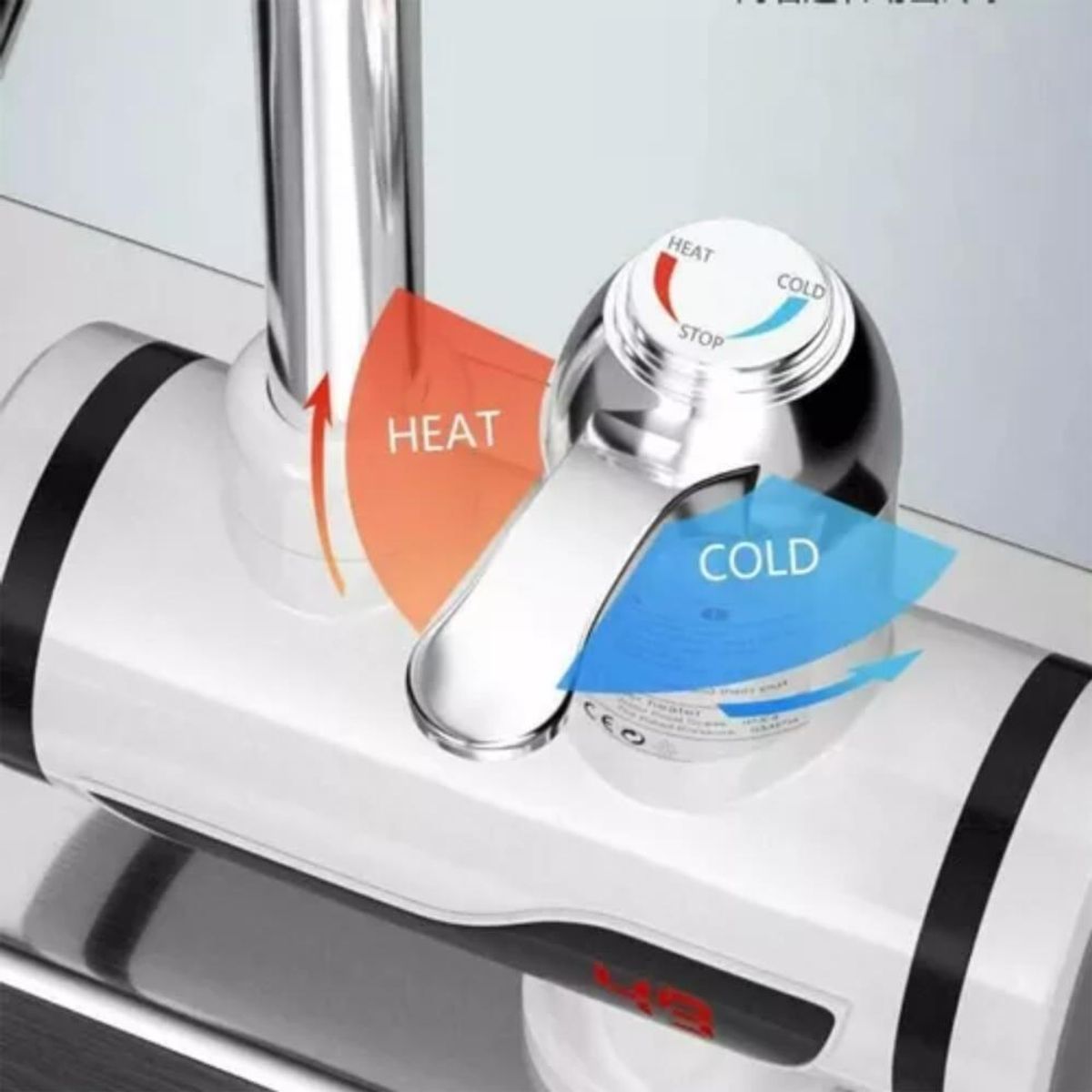 CLEAR - Llave Grifo De Cocina Calentador Agua Eléctrico Frío Y Caliente Cocina Lavavajilla Lavaplatos