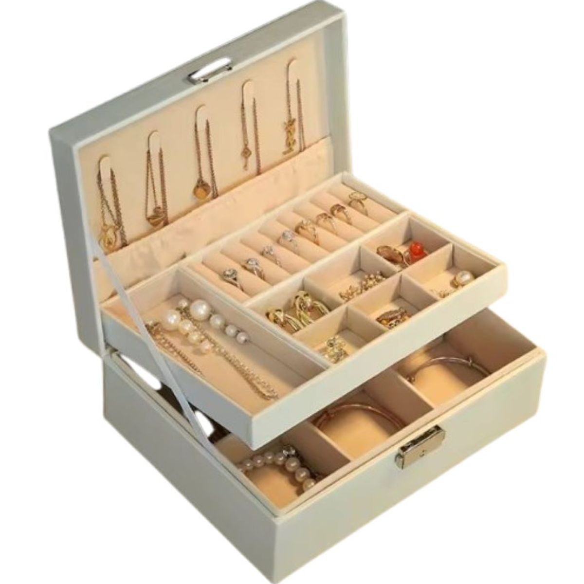 ZHOPI CO - Joyero Organizador Joyas Estuche Caja Bisuteria Multifuncion