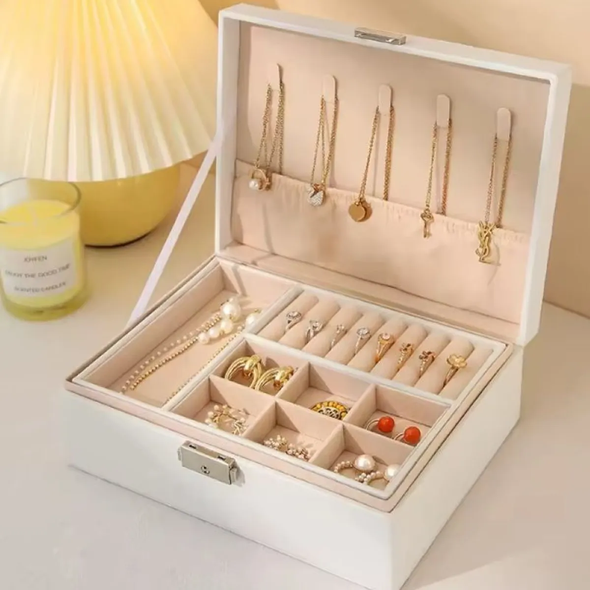 ZHOPI CO - Joyero Organizador Joyas Estuche Caja Bisuteria Multifuncion