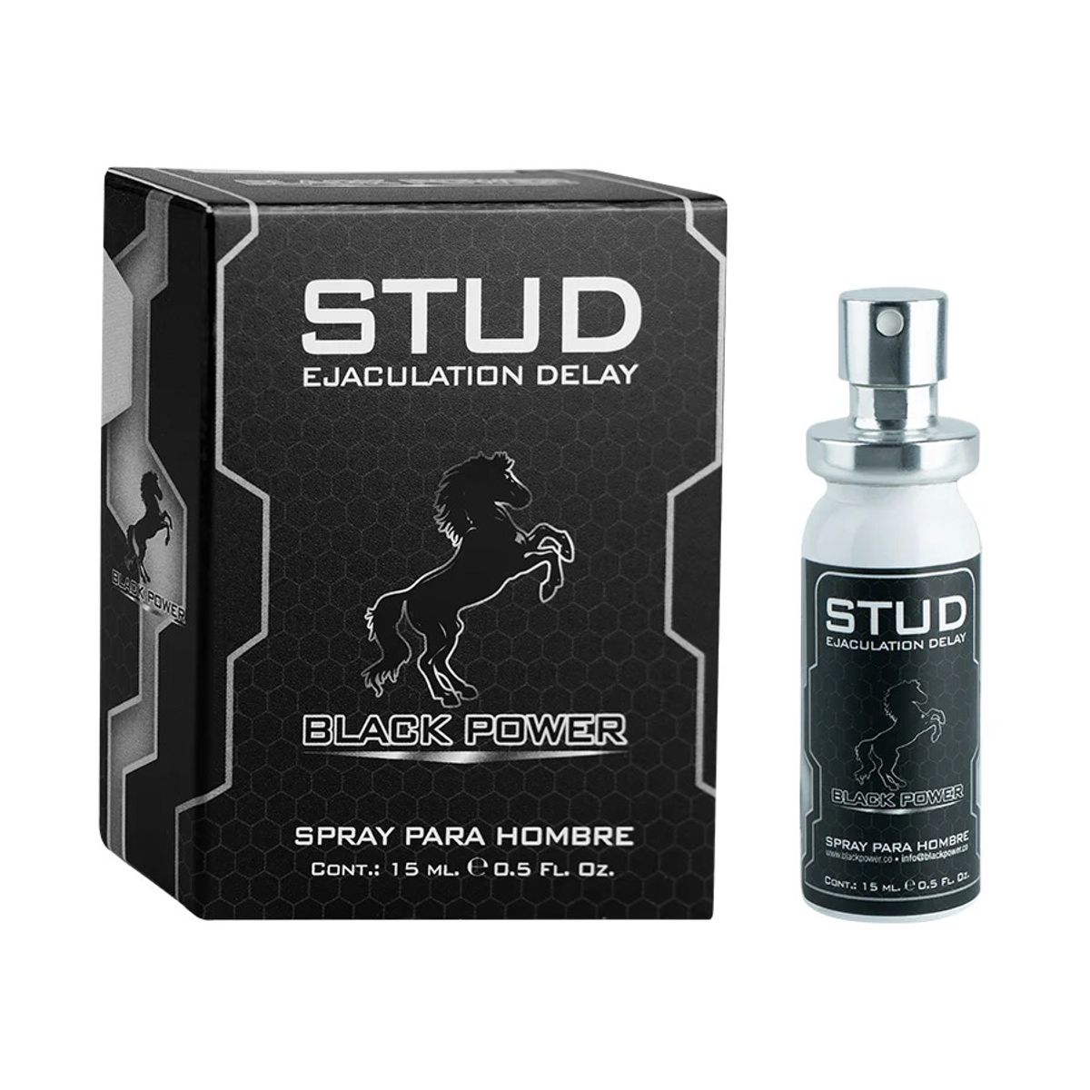 BLACK POWER - Retardante Stud Spray x 15 ml Black Power