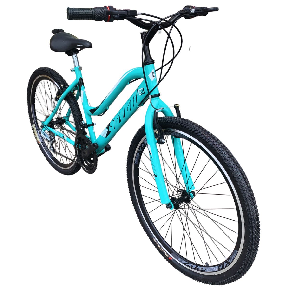 GENERICO - Bicicleta para mujer 26 Rines en Aluminio 18 cambios V. Menta