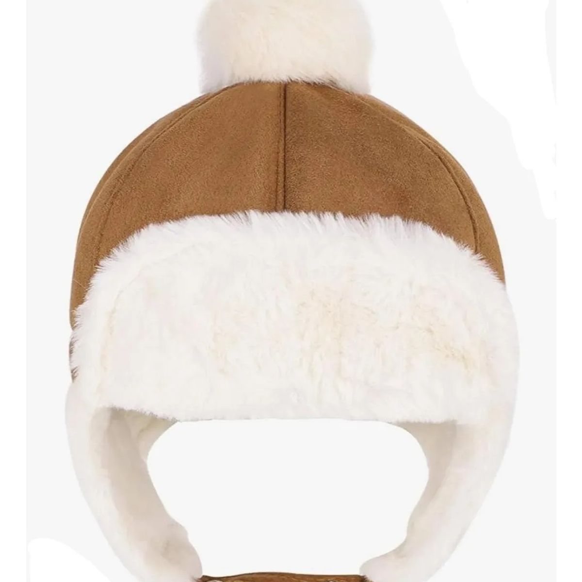 GENERICO - Gorro Bebe Piloto Ovejero Cafe Claro