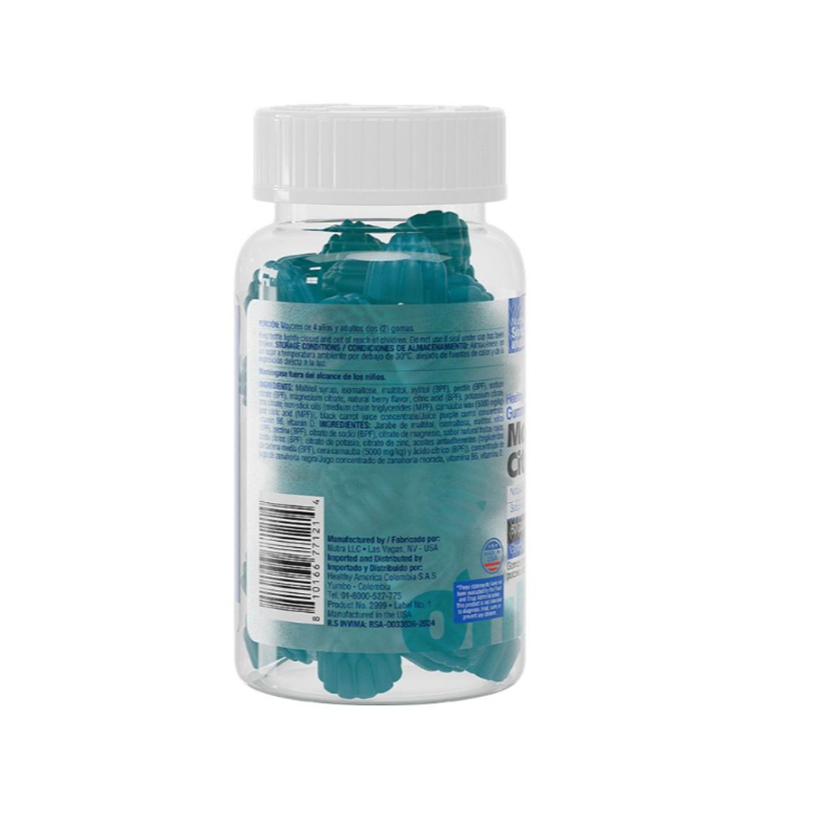 HEALTHY AMERICA - ALIMENTO CON CITRATO DE MAGNESIO X 60 GOMITAS/ HEALTHY AMERICA