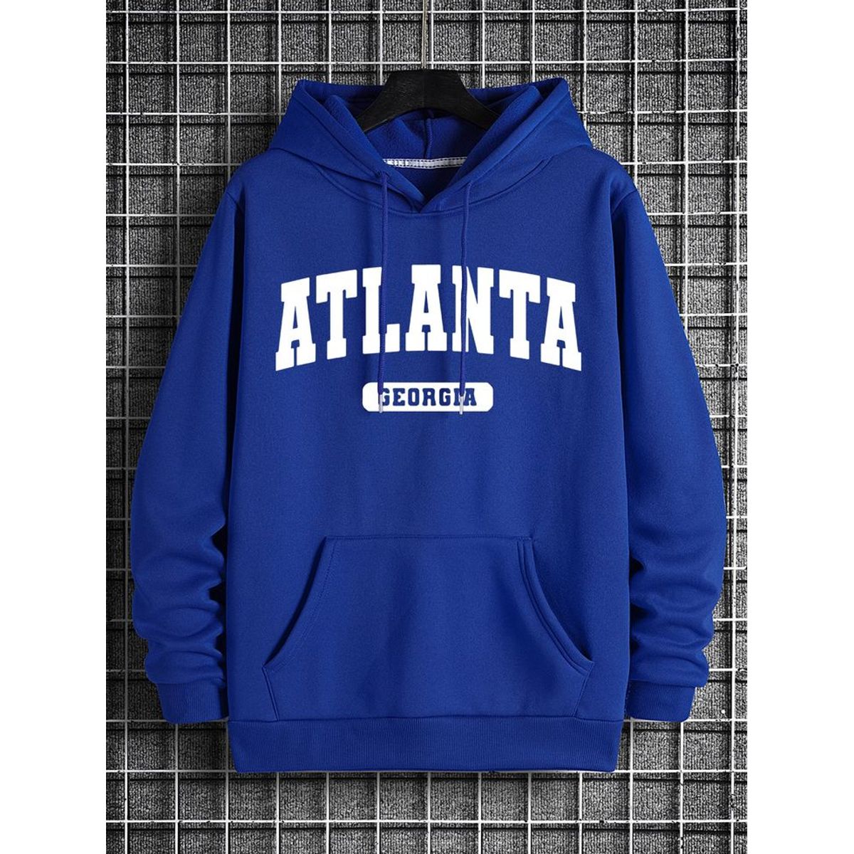 URBAN PLUS - buzo tipo hoodie sudadera estampado azul rey hombre y mujer