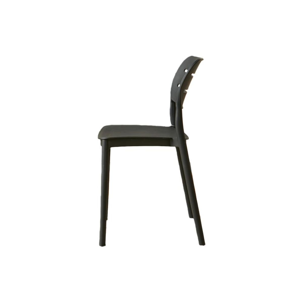 RTA DESIGN - Silla Harriman Negro Con medio espaldar y diseño minimalista