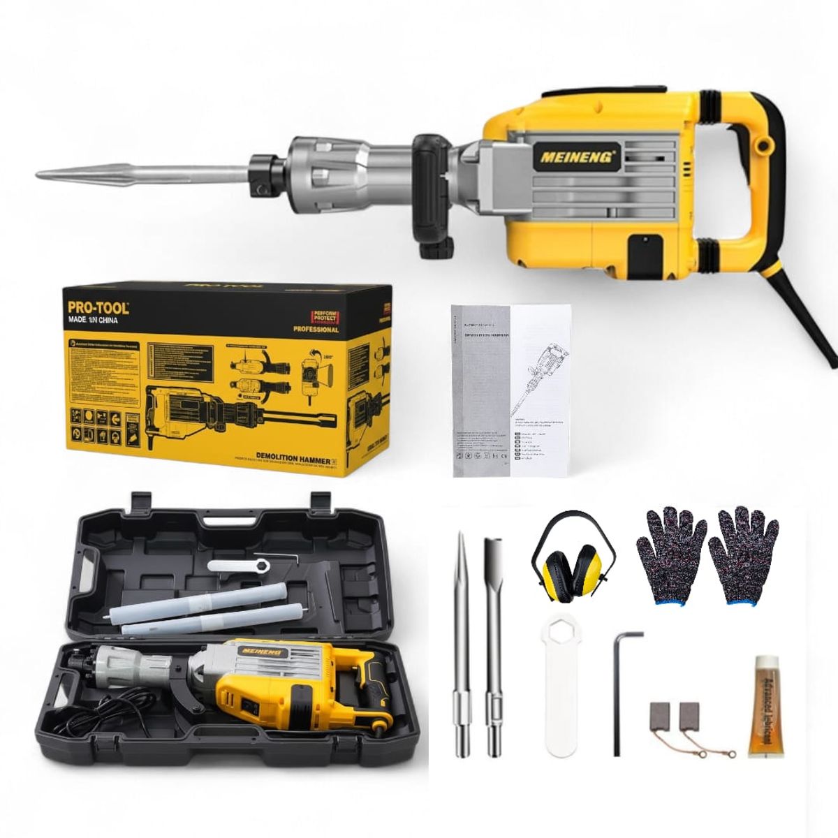 PROTOOL - Demoledor Sds Hex-30 1800w 60 Jules Industrial Meineng