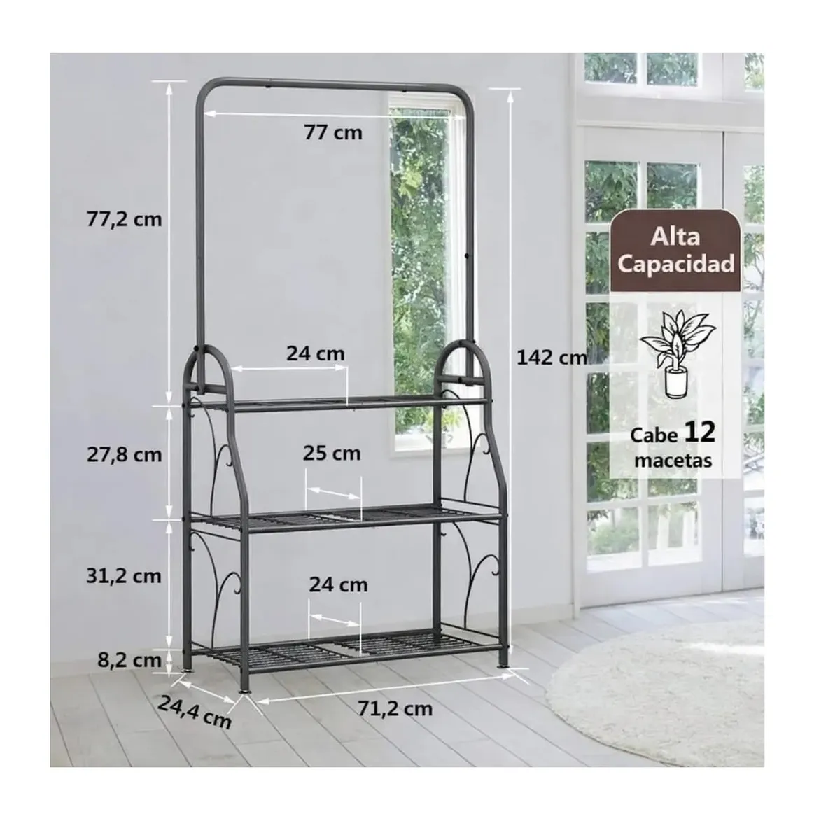 OEM - Soporte Para Plantas Estante Metálico Para Materas
