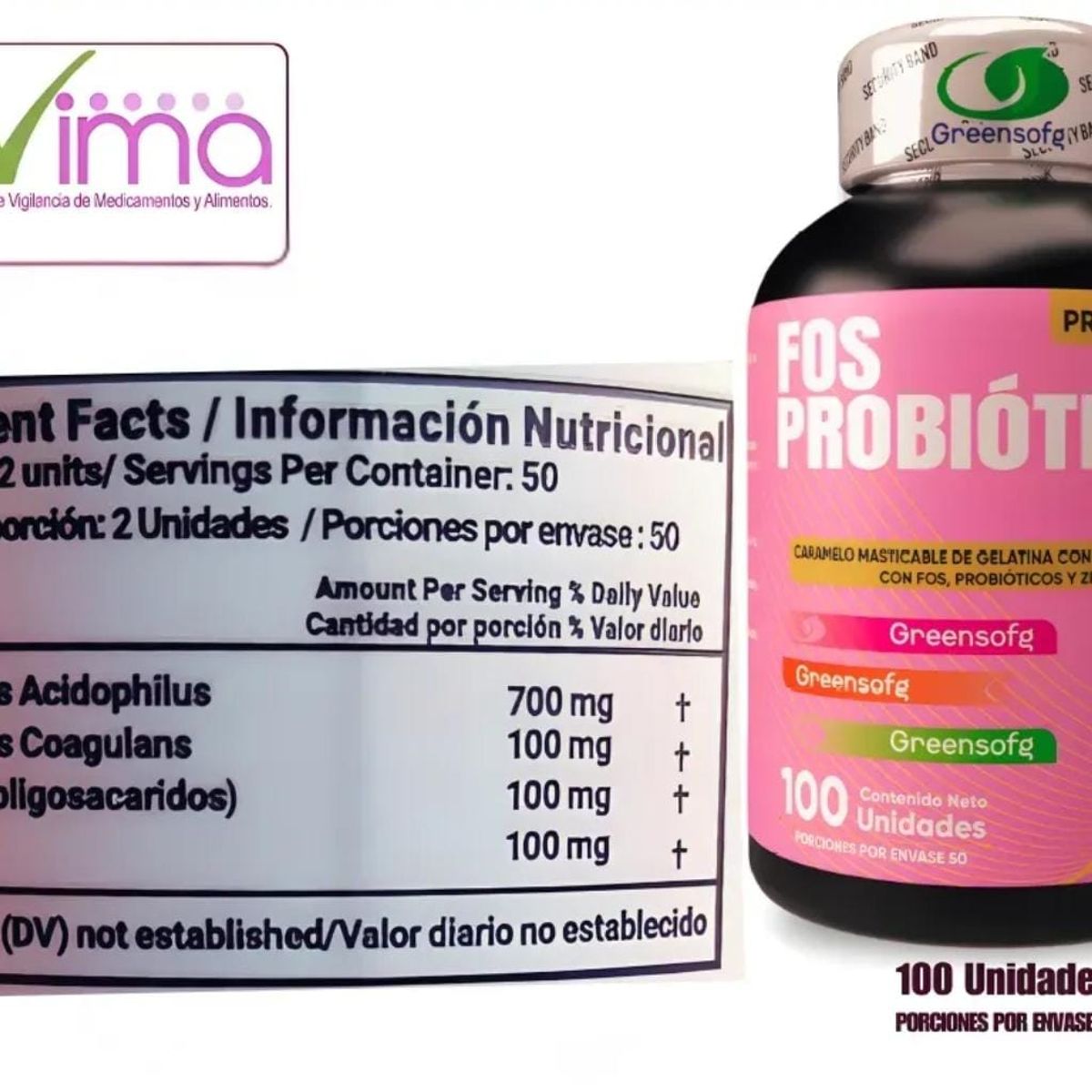 GENERICO - Fos Probioticos y zinc - Greensofg