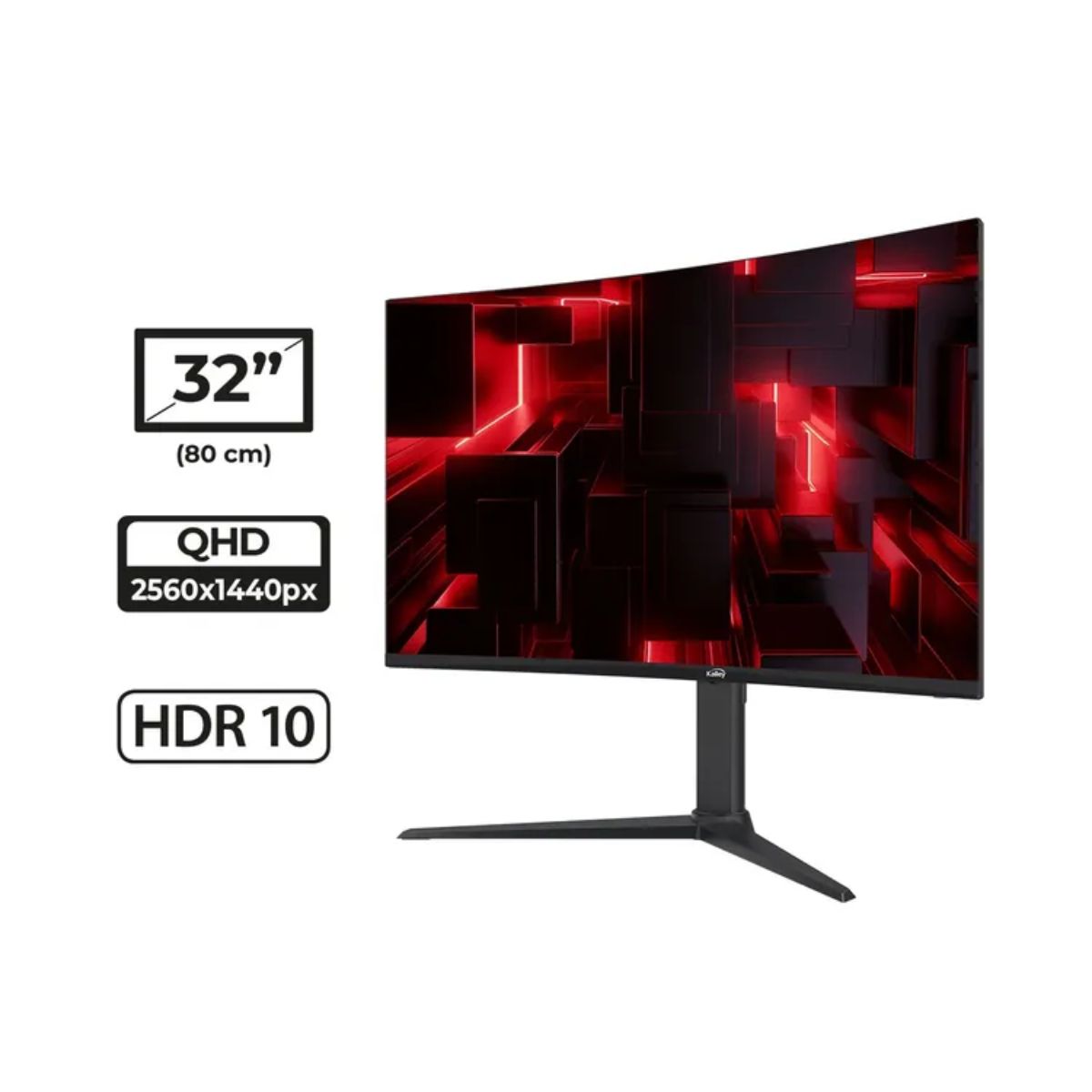 KALLEY - Monitor KALLEY Gamer 32 Pulgadas M32QG QHD Curvo Negro