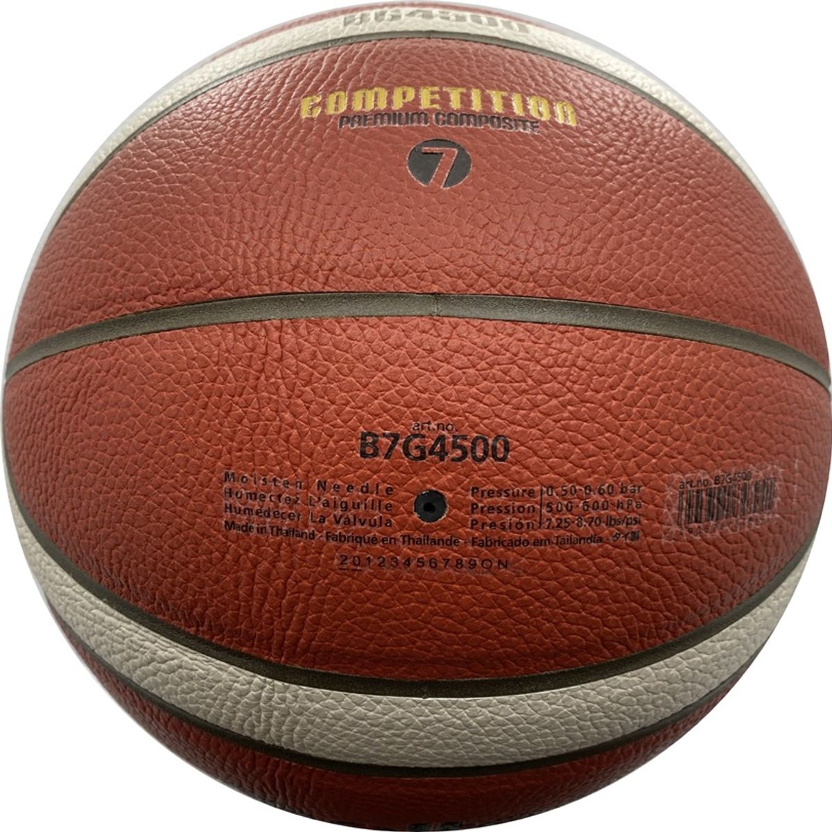 MOLTEN - Balón De Baloncesto Molten B7 G4500 Profesional Cuero #7