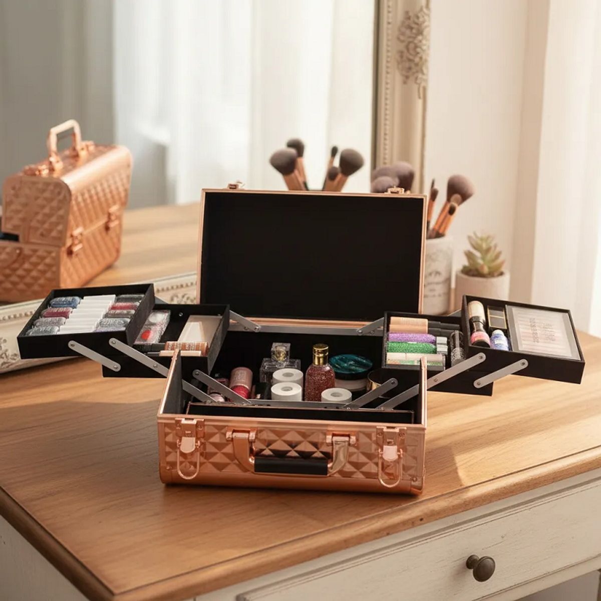 GENERAL - Maleta Caja Amplia  Para Maquillaje